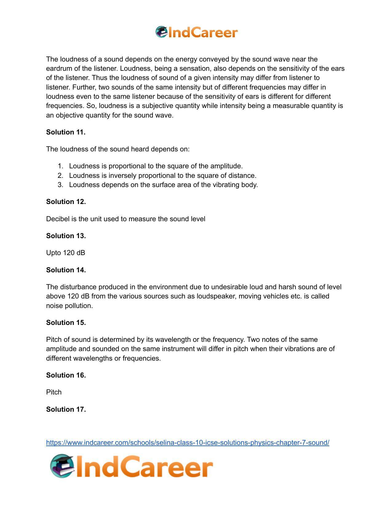 Selina Class 10 ICSE Solutions Physics : Chapter 7- Sound - Page 16