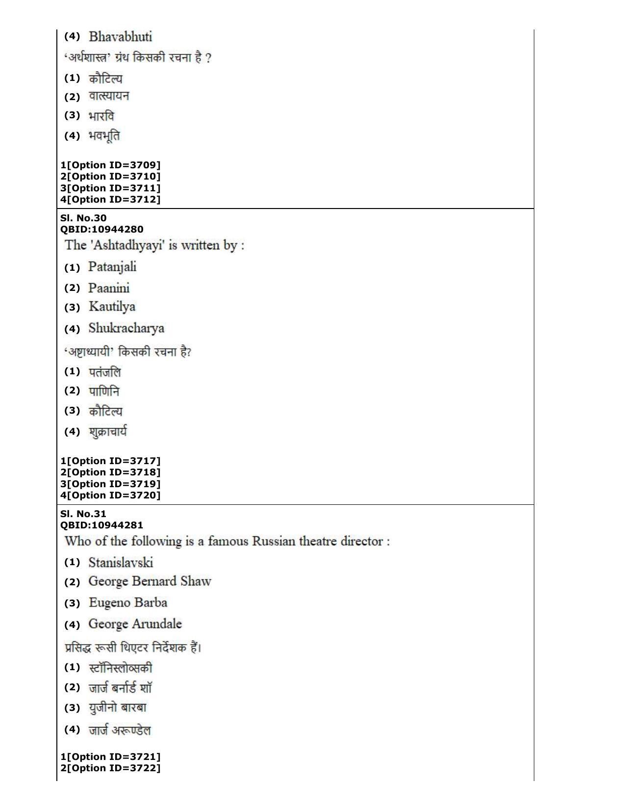 CUET (PG) 2022: PGQP-13 B. Theatre (2-09-2022) Question Paper - Page 18