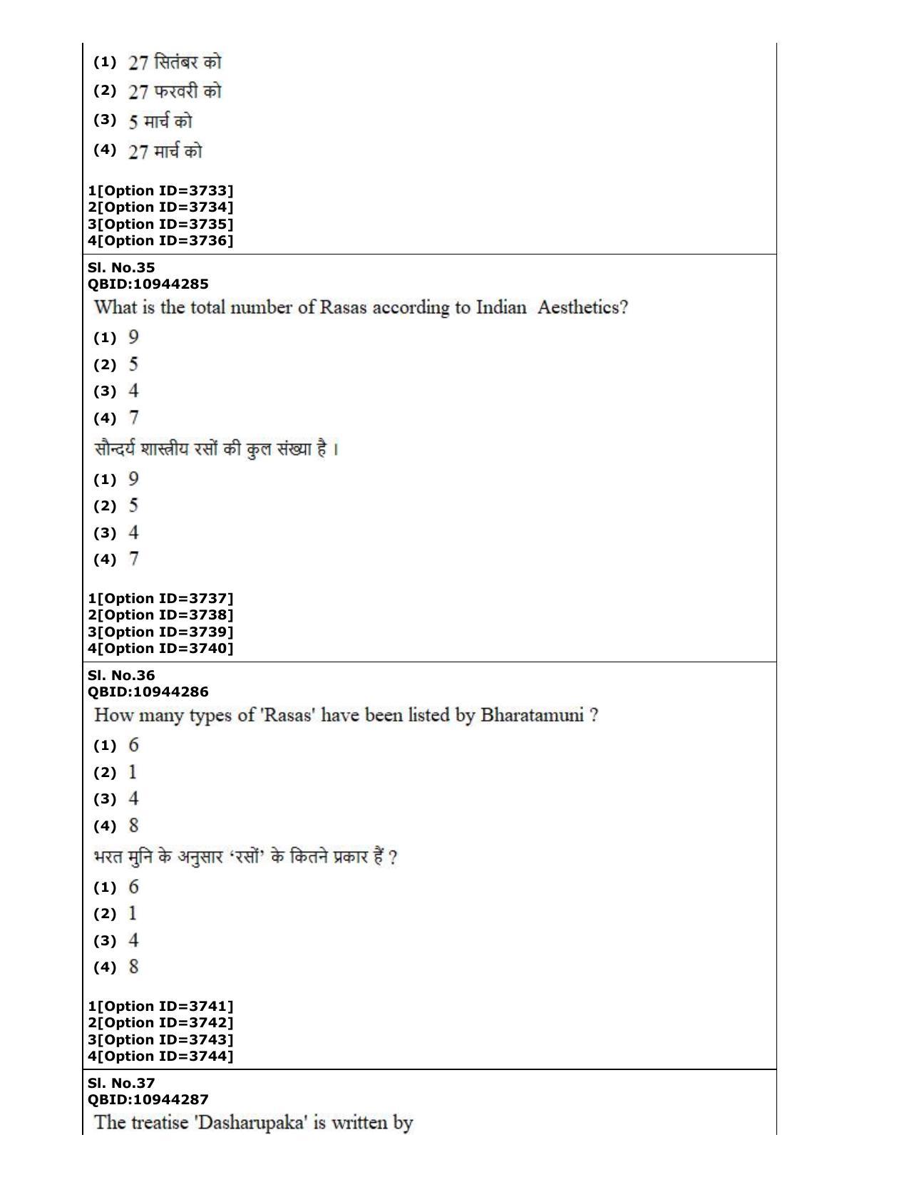 CUET (PG) 2022: PGQP-13 B. Theatre (2-09-2022) Question Paper - Page 20