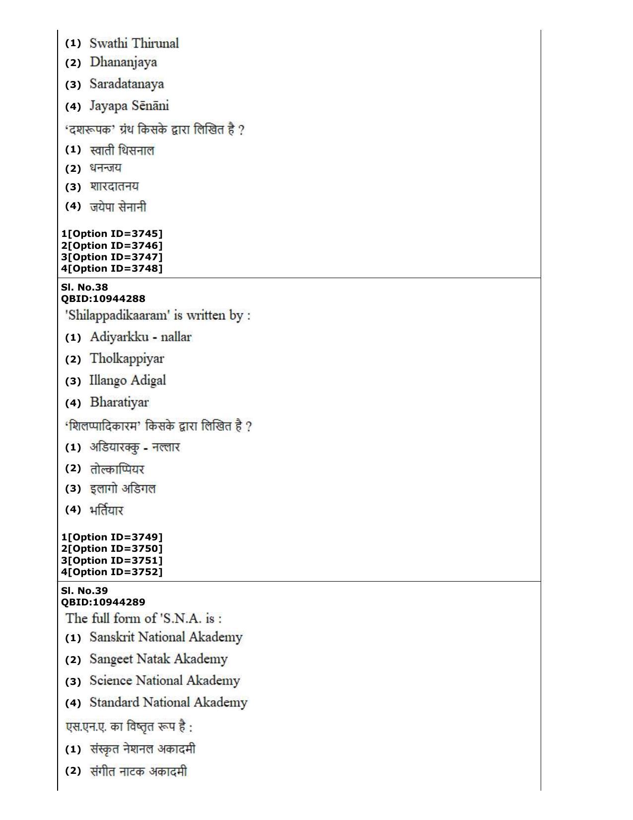 CUET (PG) 2022: PGQP-13 B. Theatre (2-09-2022) Question Paper - Page 21