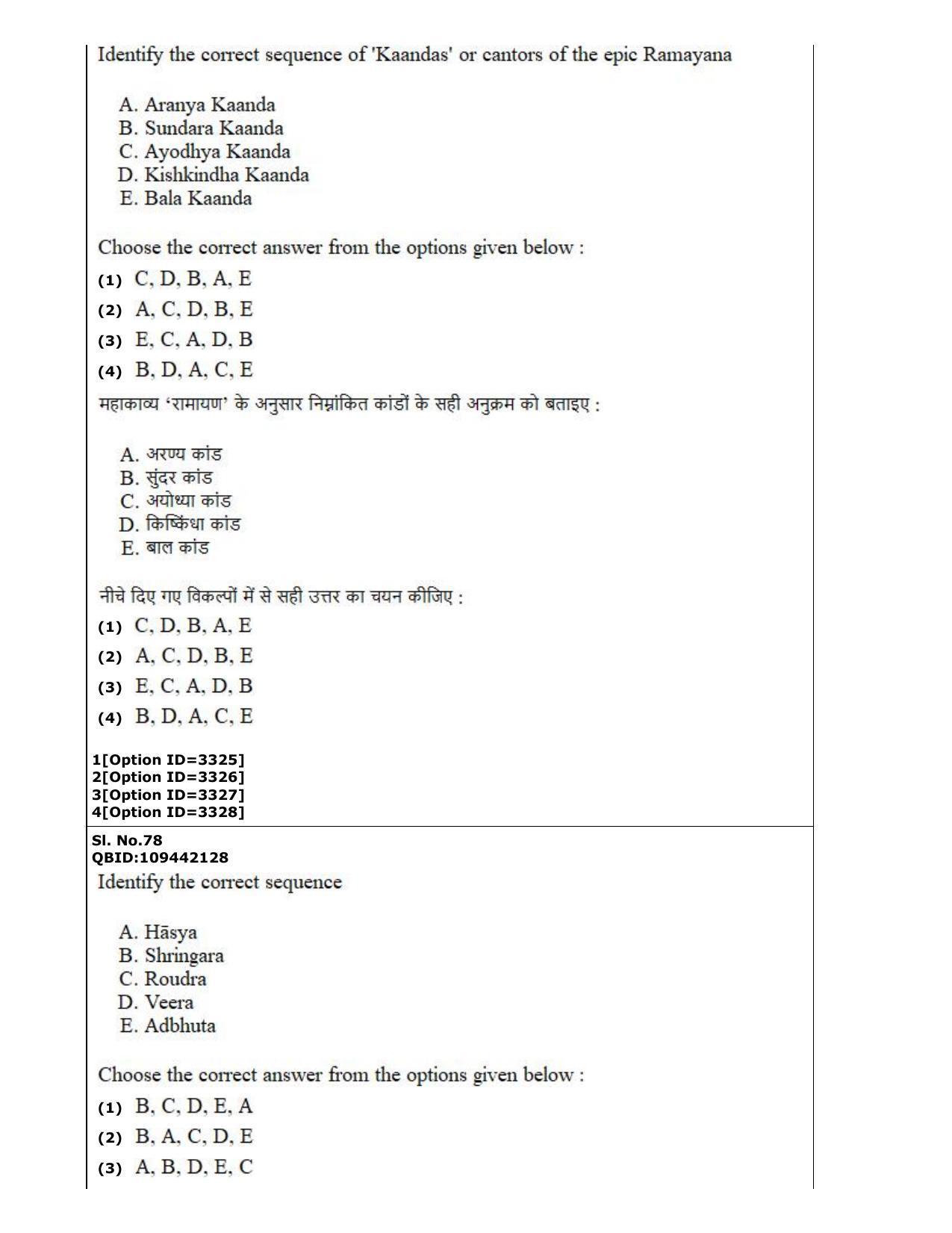 CUET (PG) 2022: PGQP-13 B. Theatre (2-09-2022) Question Paper - Page 41
