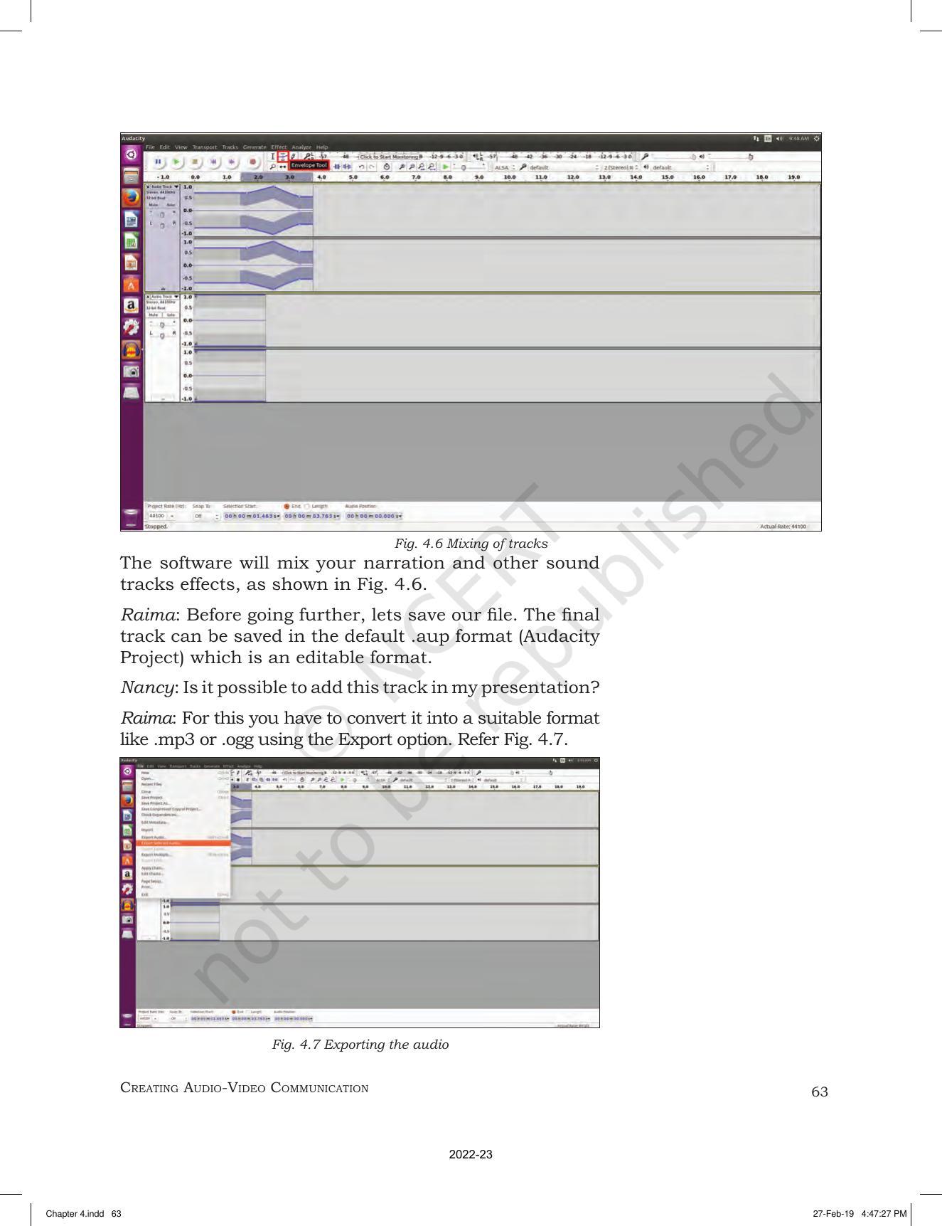 NCERT Book for Class 9 Information and Communication Technology Chapter 4 Creating Audio-Video Communication - Page 7