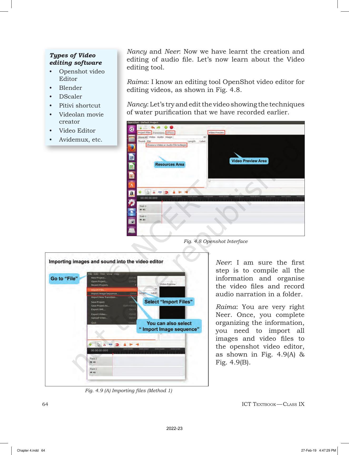 Ncert Book For Class 9 Ict Chapter 4 Creating Audio Video