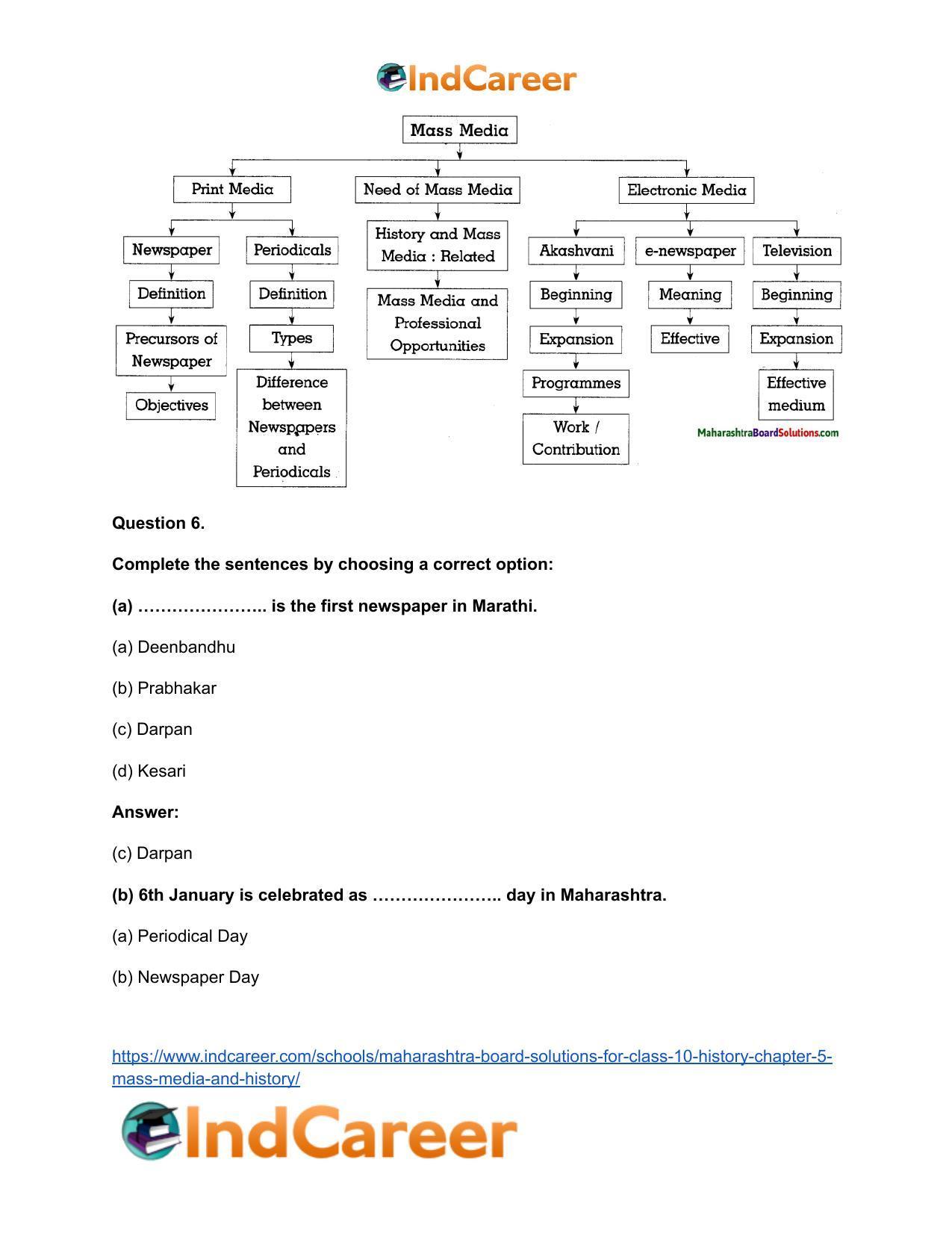Maharashtra Board Solutions for Class 10- History: Chapter 5- Mass Media and History - Page 9