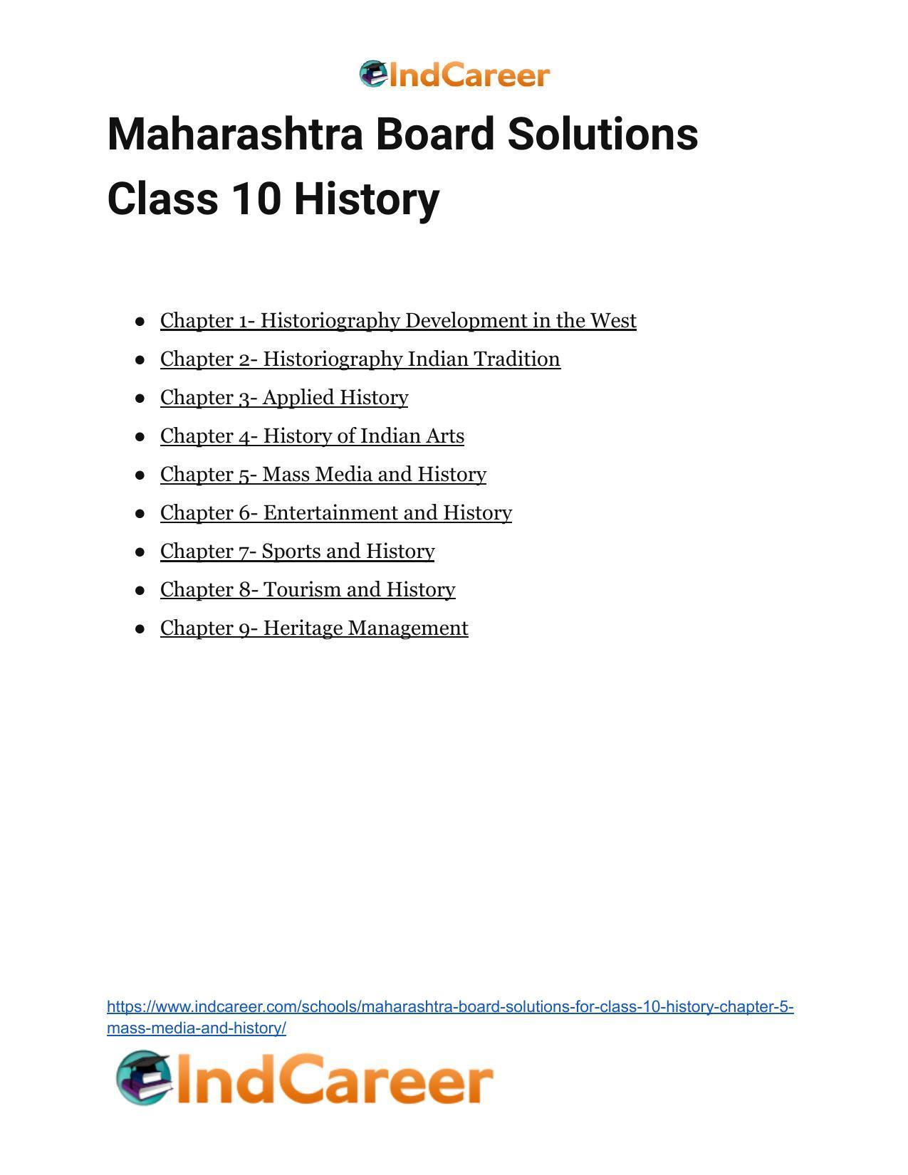 Maharashtra Board Solutions for Class 10- History: Chapter 5- Mass Media and History - Page 28