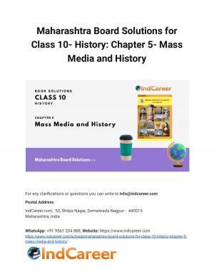 Maharashtra Board Solutions for Class 10- History: Chapter 5- Mass Media and History