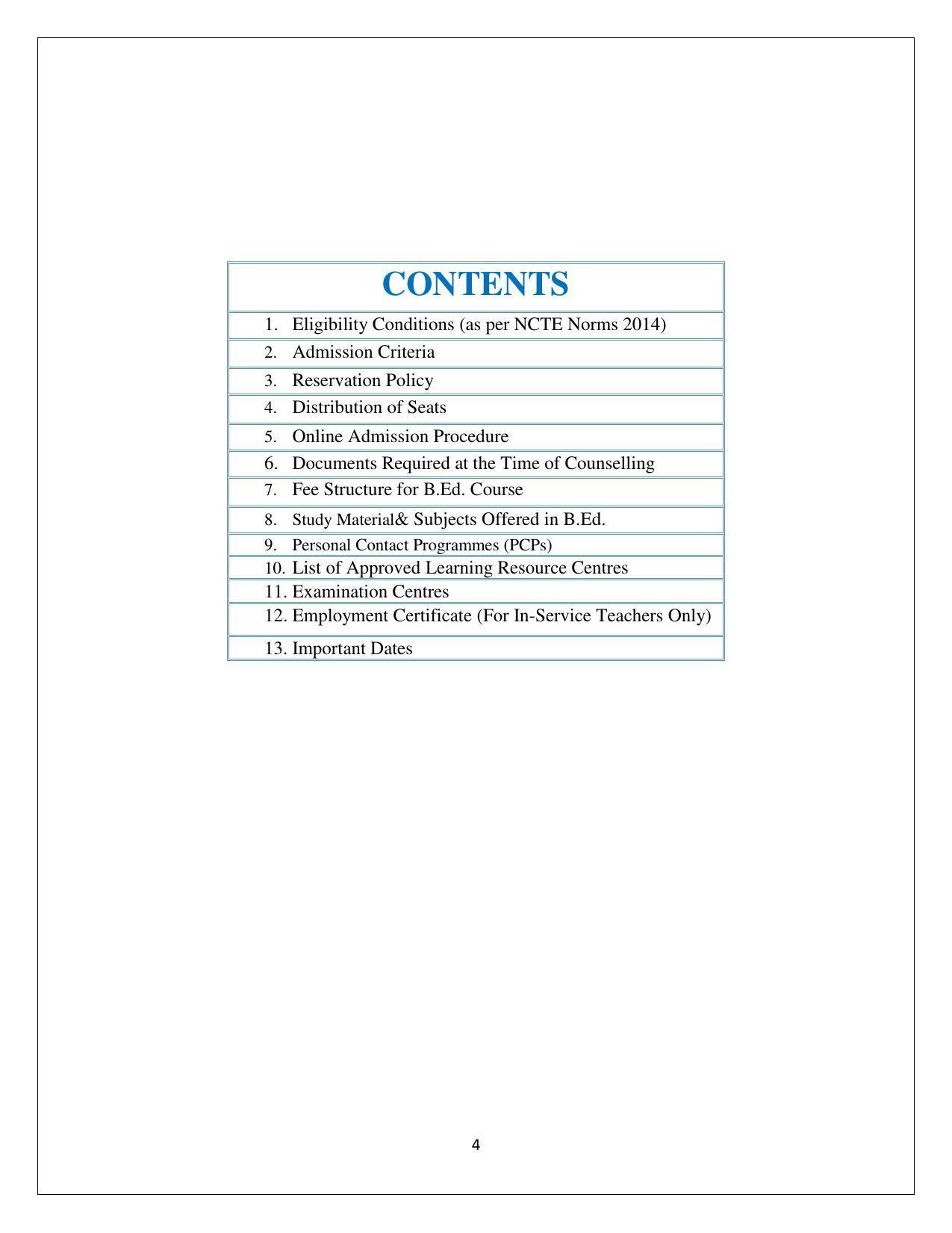 Himachal Pradesh University (HPU), Shimla B.Ed 2021-22 (Prospectus) - Page 4
