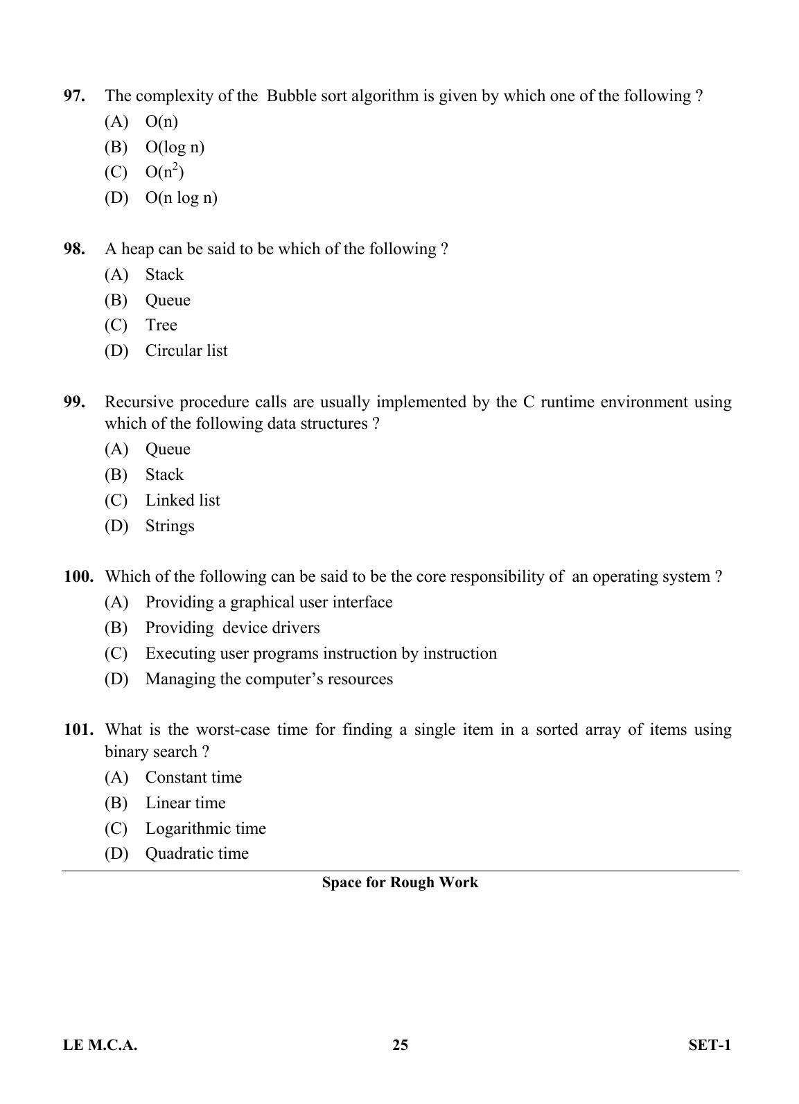 OJEE 2013 LE MCA Question Paper - Page 24