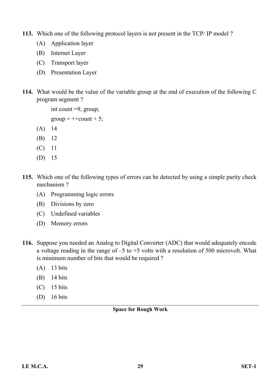 OJEE 2013 LE MCA Question Paper - Page 28