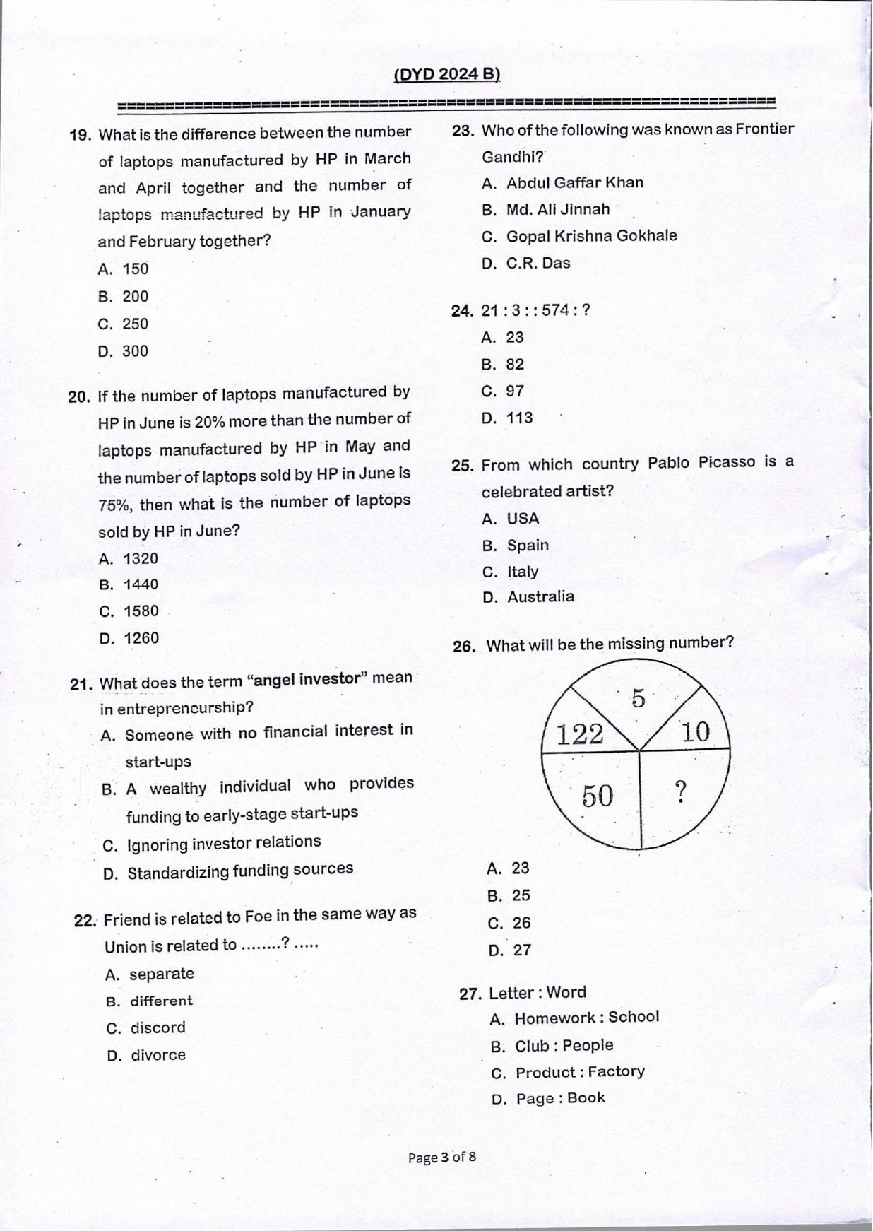 KUET 2024 Design your Degree Question Paper - Page 4