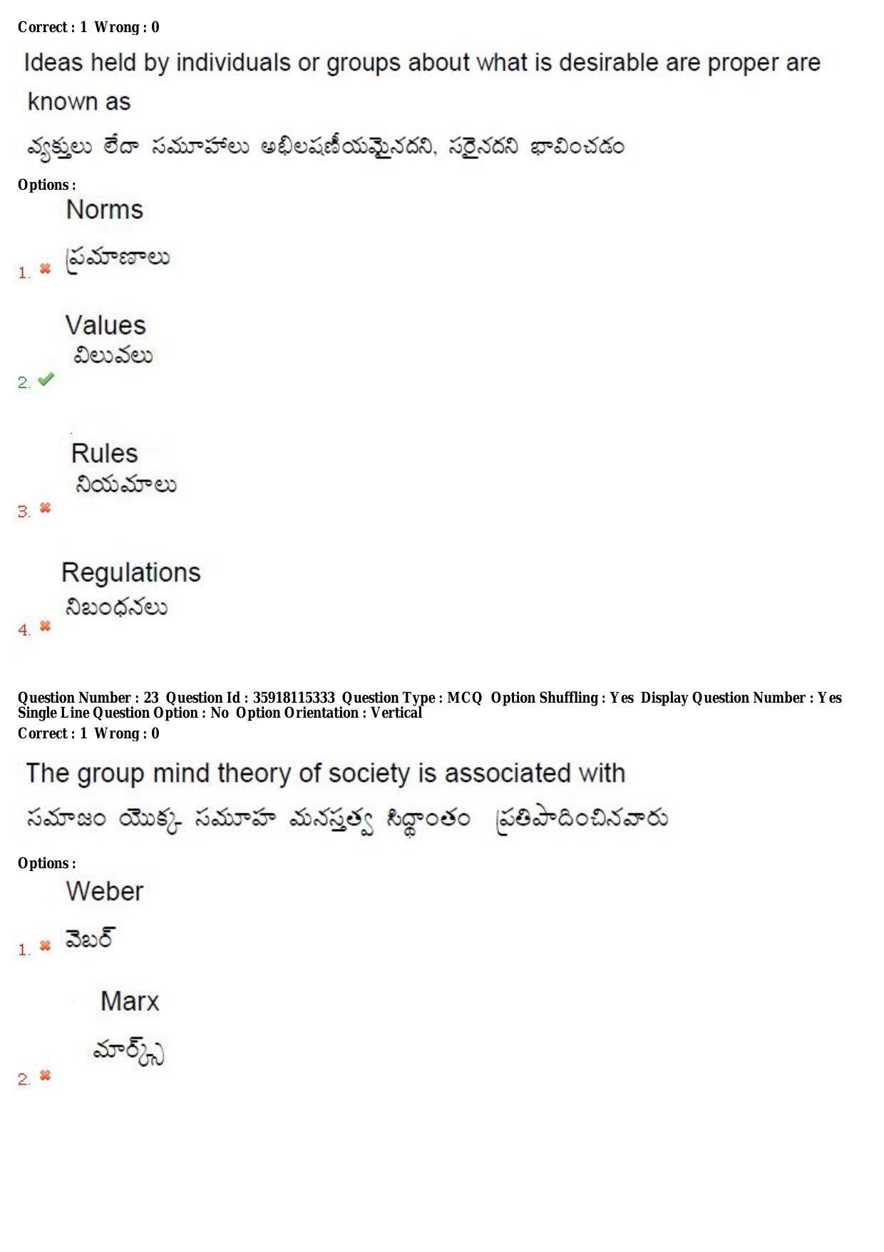 TS CPGET 2018 M.A. Sociology (Shift 1) Question Paper with Answer Key - Page 14