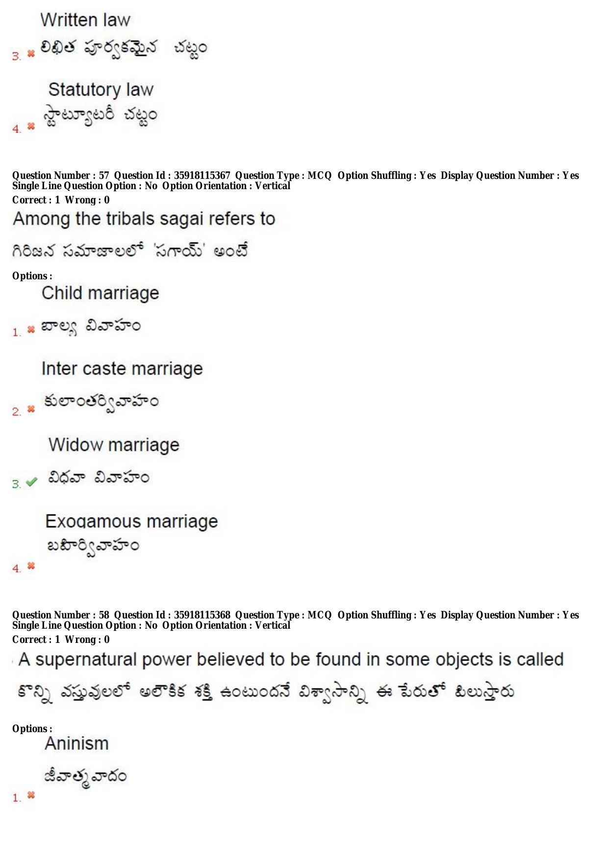 TS CPGET 2018 M.A. Sociology (Shift 1) Question Paper with Answer Key - Page 35
