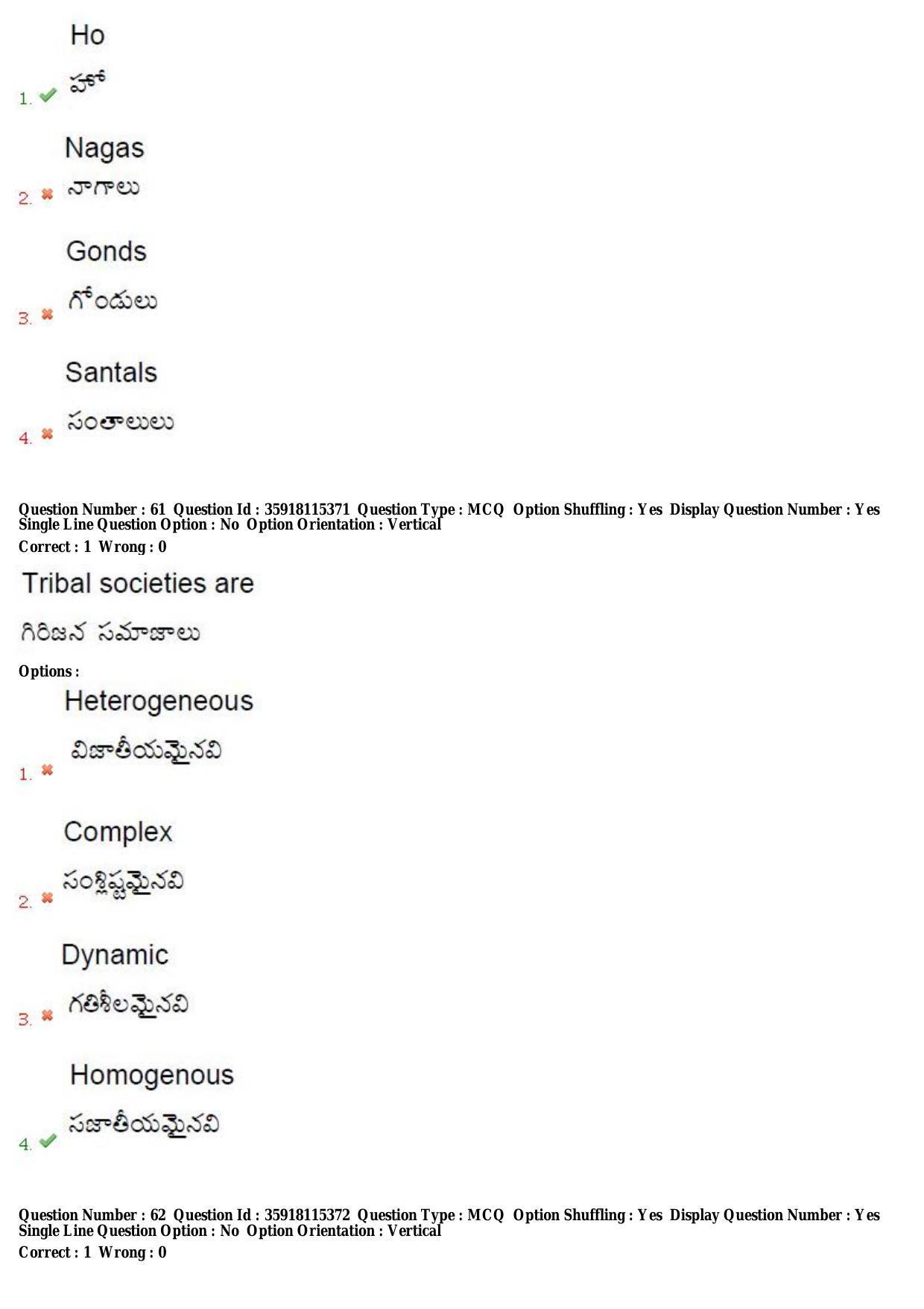 TS CPGET 2018 M.A. Sociology (Shift 1) Question Paper with Answer Key - Page 37