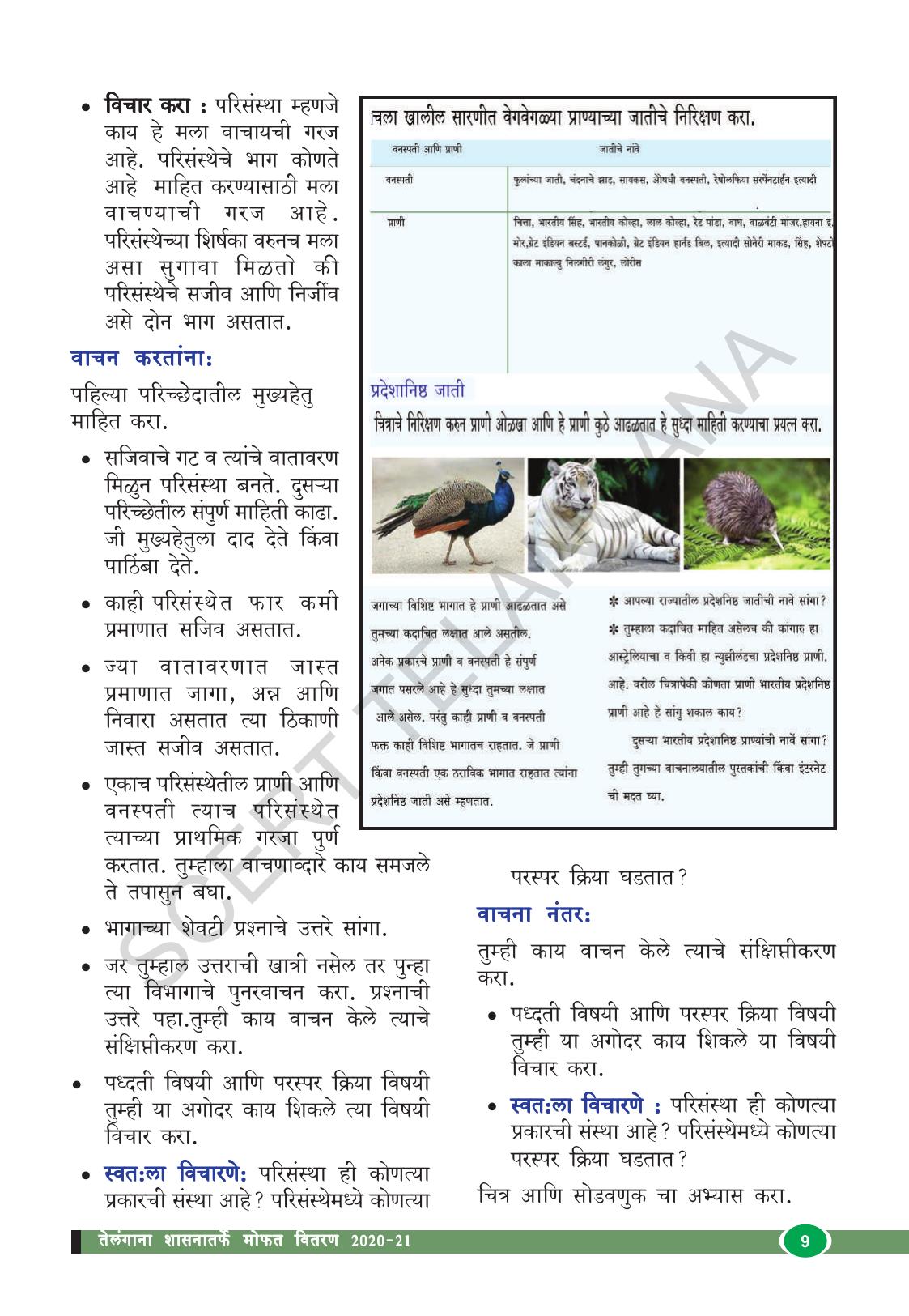 TS SCERT Class 8 Biological Science (Marathi Medium) Text Book - Page 21