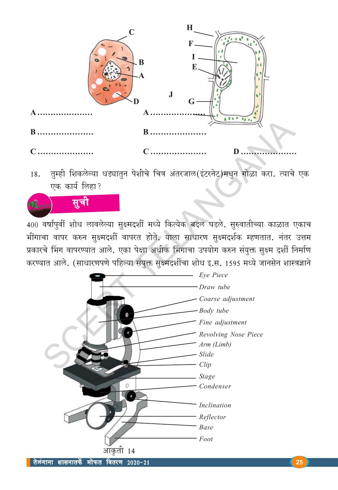 TS SCERT Class 8 Biological Science (Marathi Medium) Text Book - Page 37