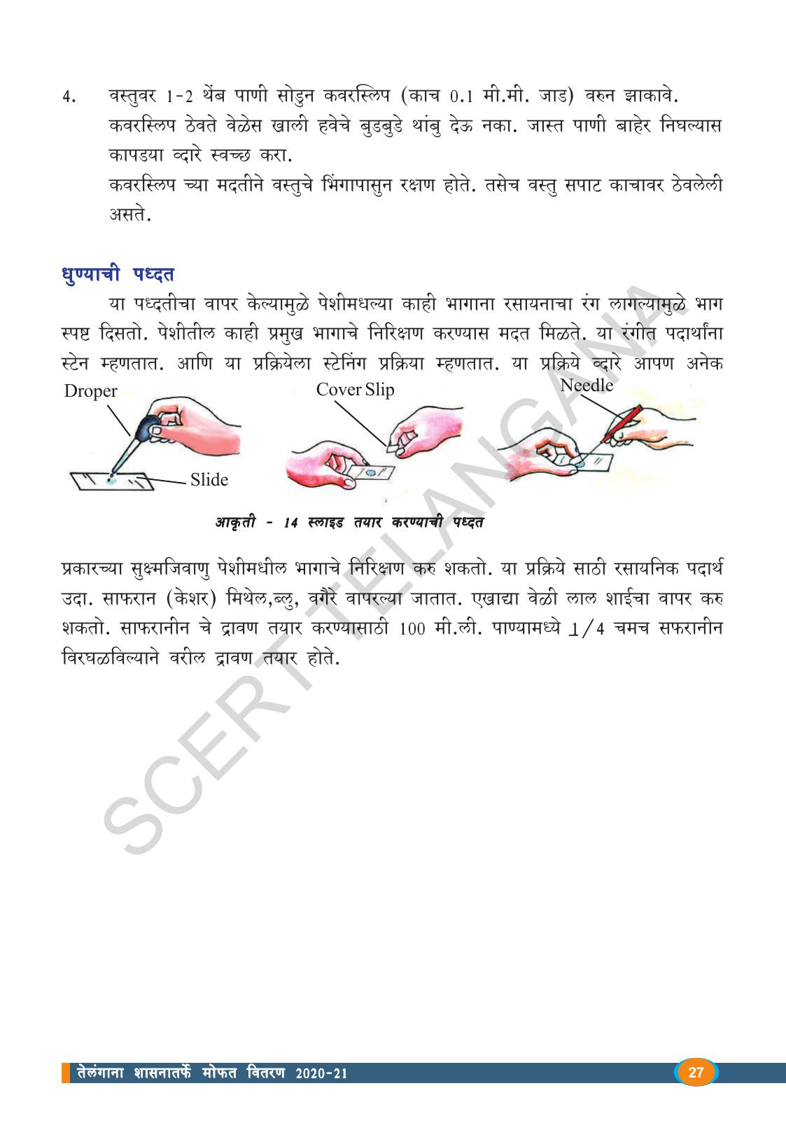 TS SCERT Class 8 Biological Science (Marathi Medium) Text Book - Page 39