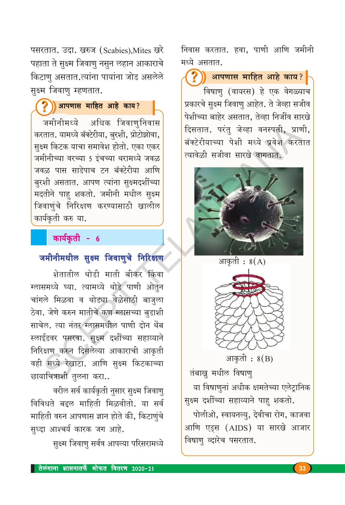 TS SCERT Class 8 Biological Science (Marathi Medium) Text Book - Page 45