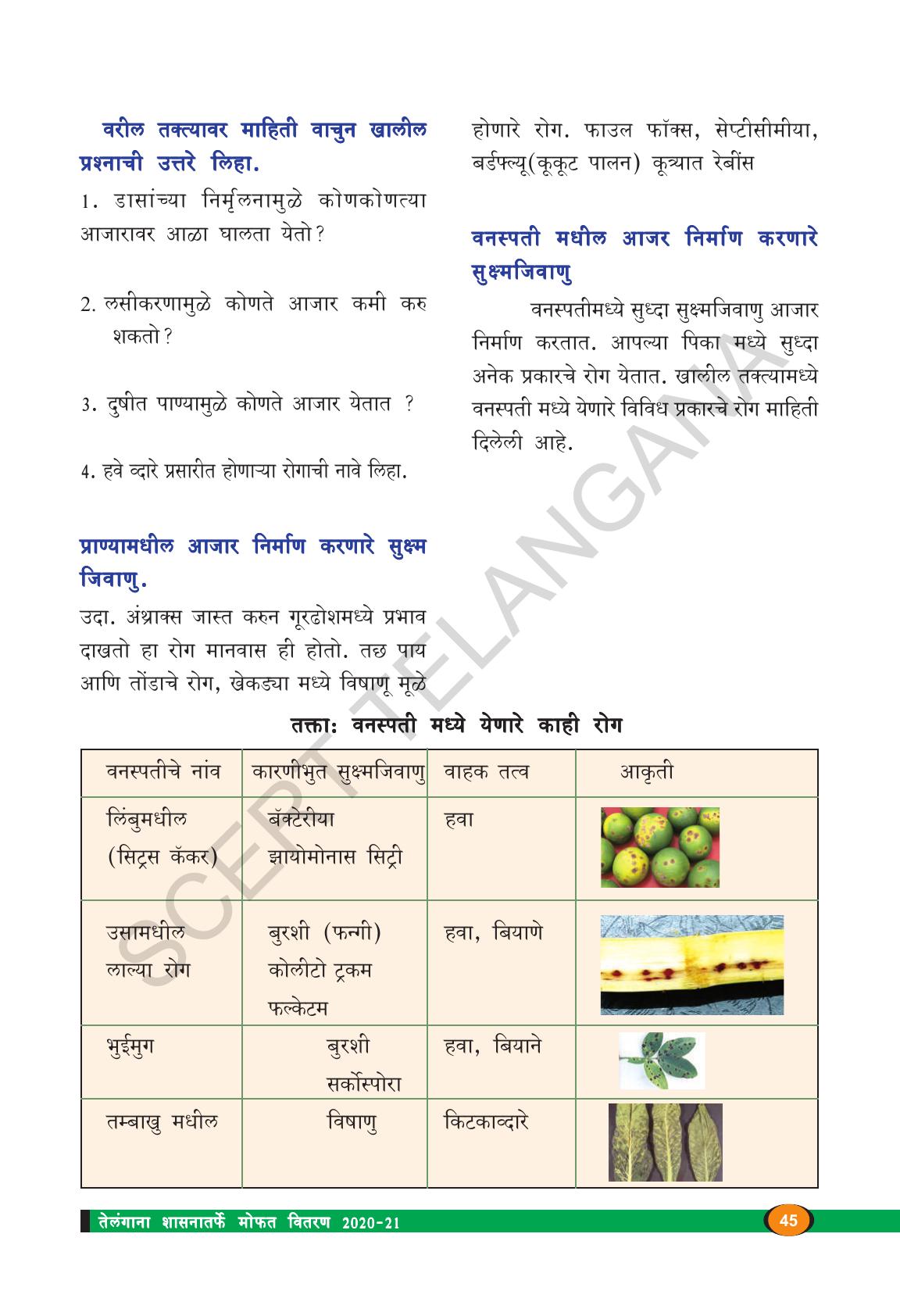TS SCERT Class 8 Biological Science (Marathi Medium) Text Book - Page 57