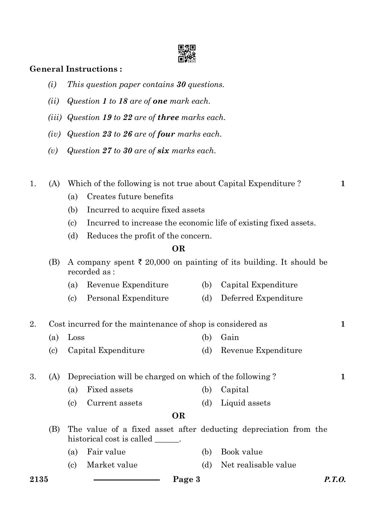 CBSE Class 10 Elements Of Book-Keeping & Accountancy 2024 Question Paper - Page 3