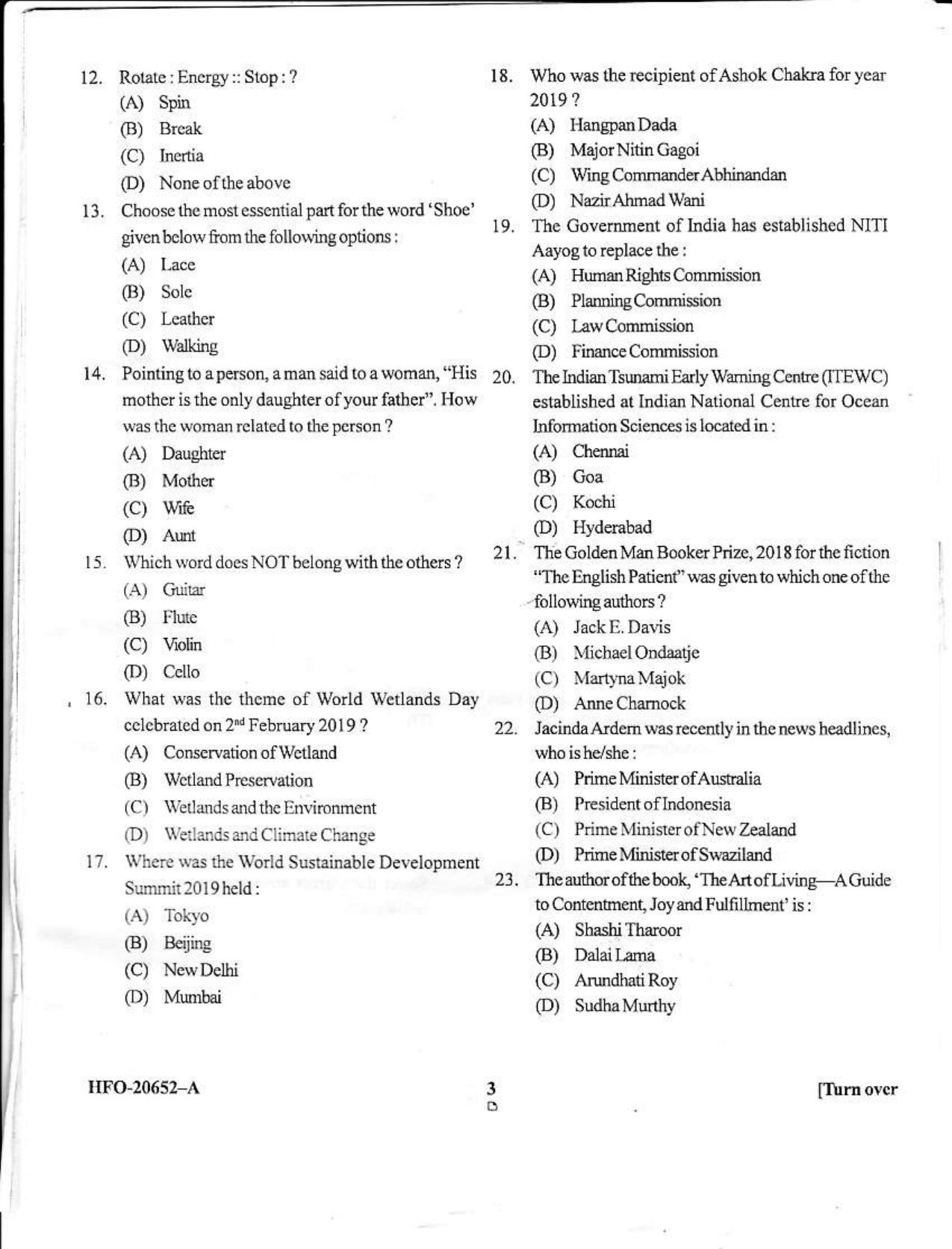 KUET 2023 M.Sc. Disaster Management Question Paper - Page 36