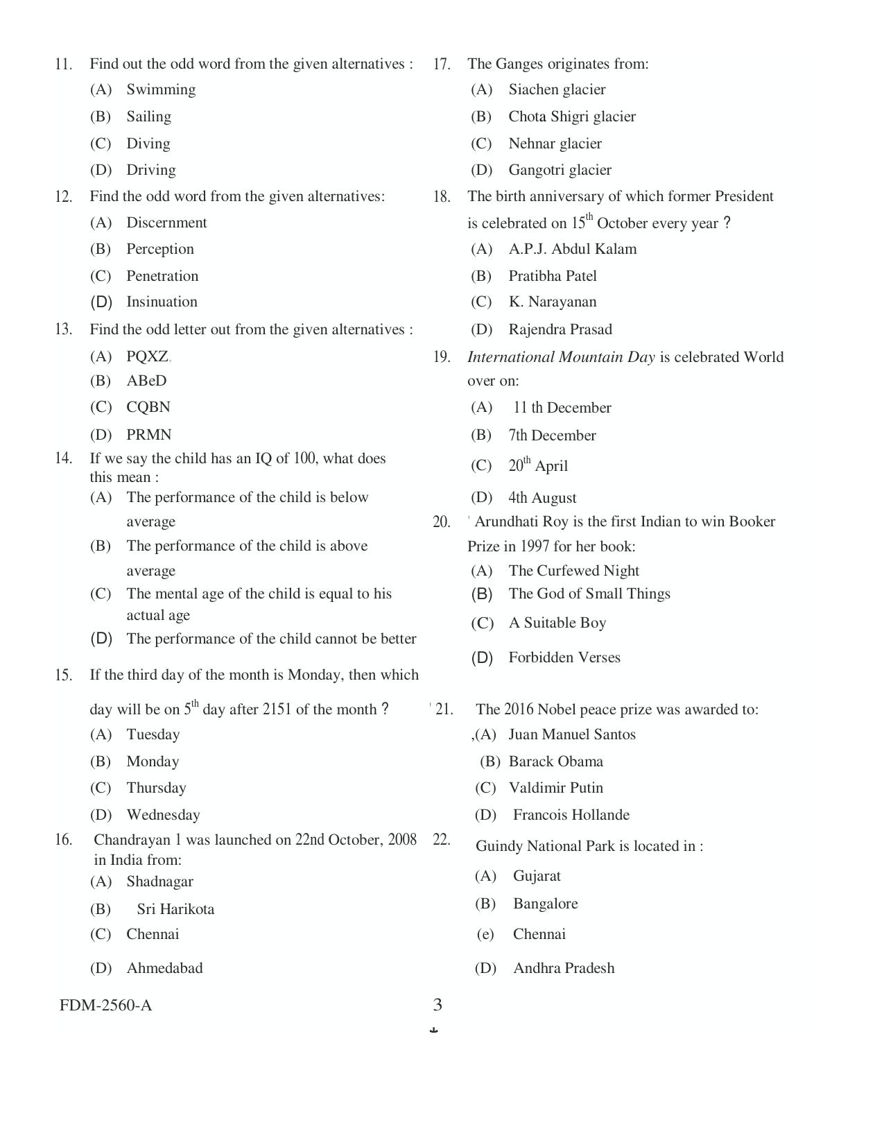 KUET 2023 M.Sc. Disaster Management Question Paper - Page 42