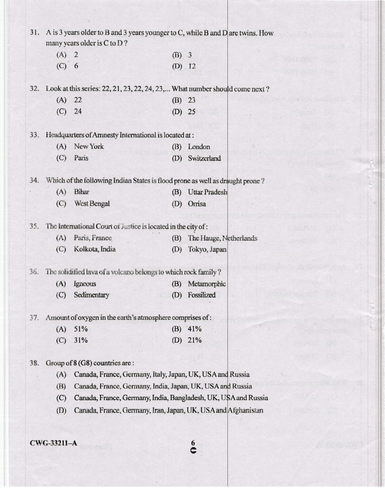 KUET 2023 M.Sc. Disaster Management Question Paper - Page 67