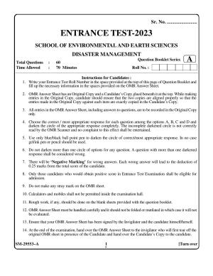 KUET 2023 M.Sc. Disaster Management Question Paper