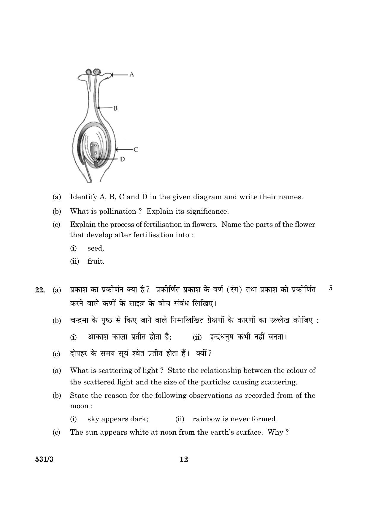 CBSE Class 10 NSQF 531 Science Set 3 2016 Question Paper - Page 12