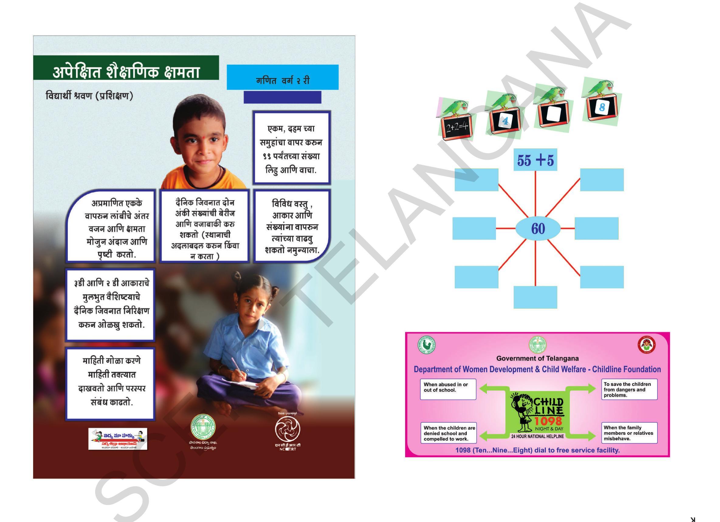 TS SCERT Class 2 Maths (Marathi Medium) Text Book - Page 2