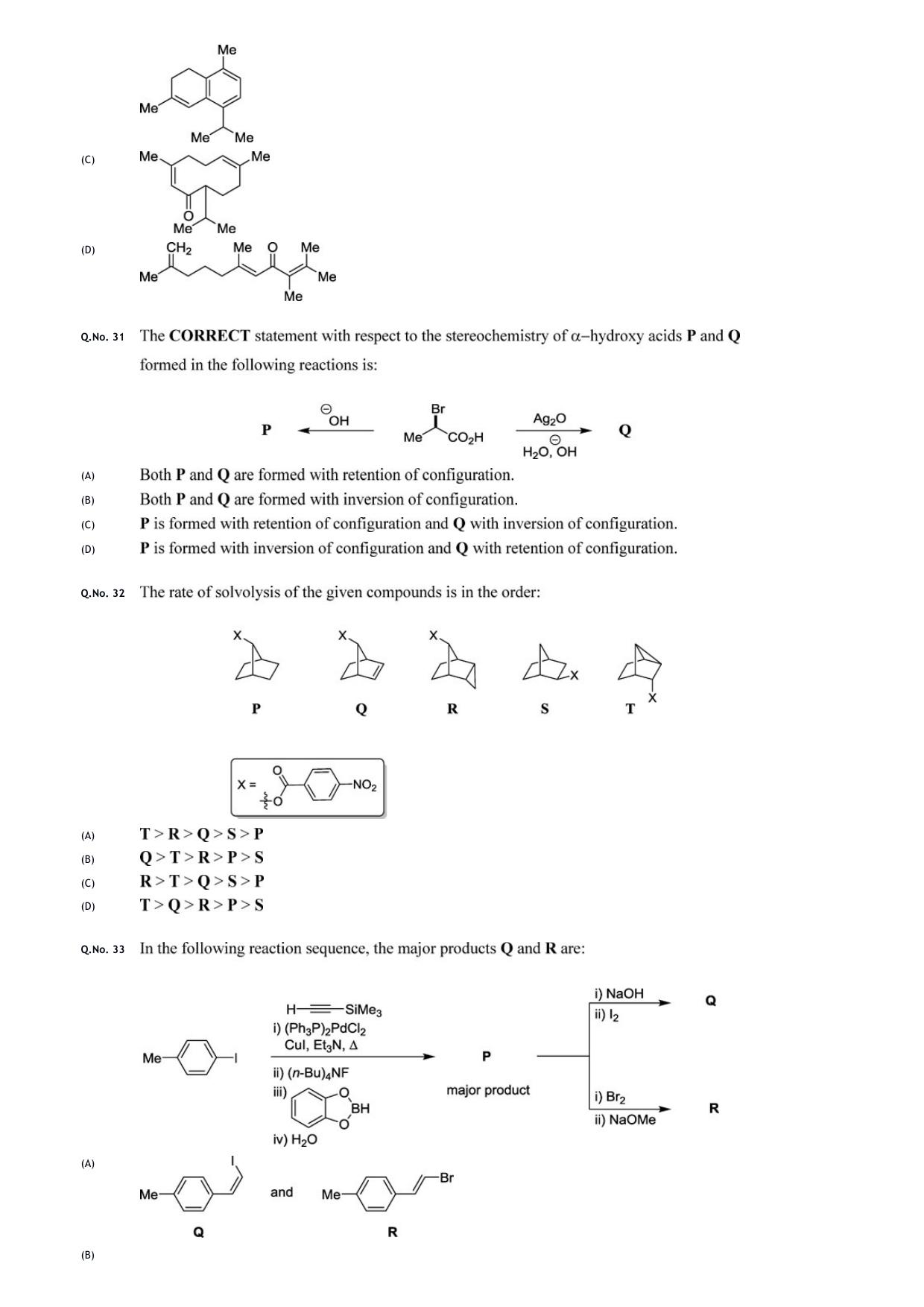 GATE 2020 Chemistry (CY) Question Paper - Page 11