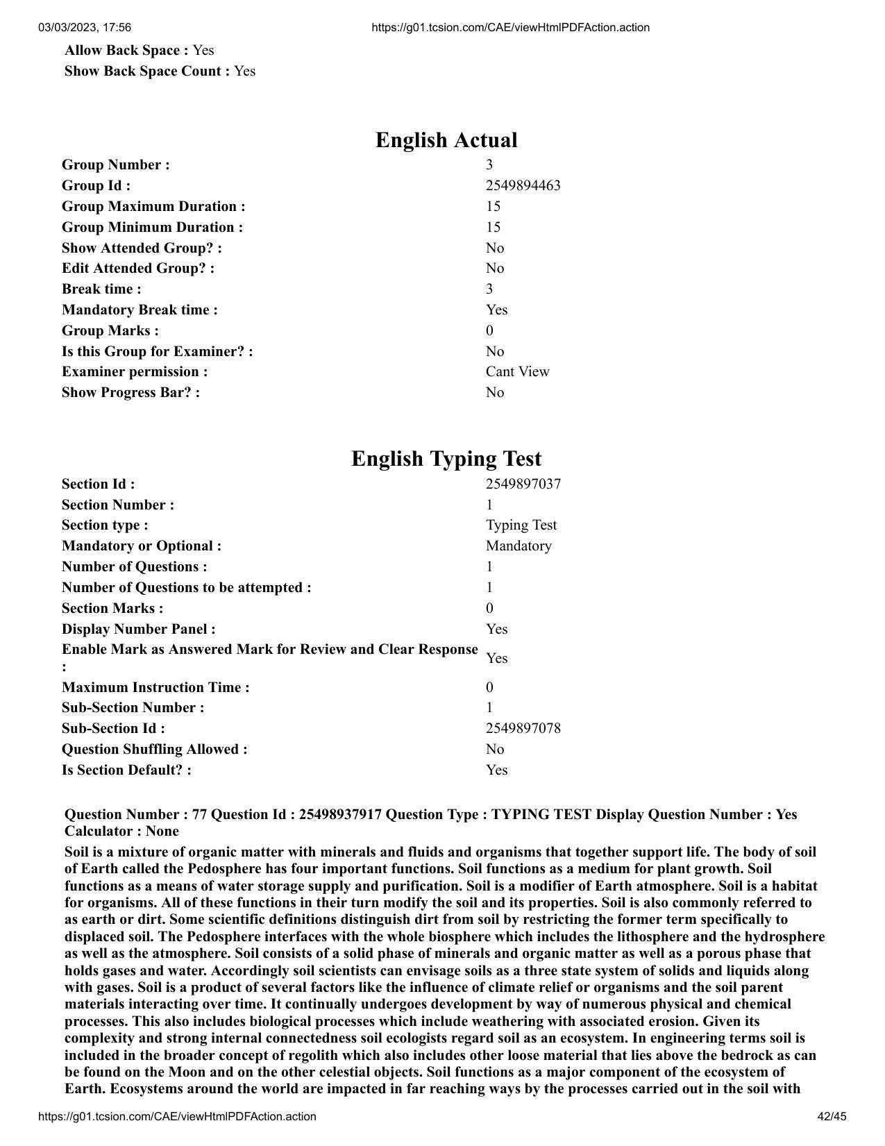 MP CPCT 3 Mar 2023 Question Paper Shift 1 - Page 42