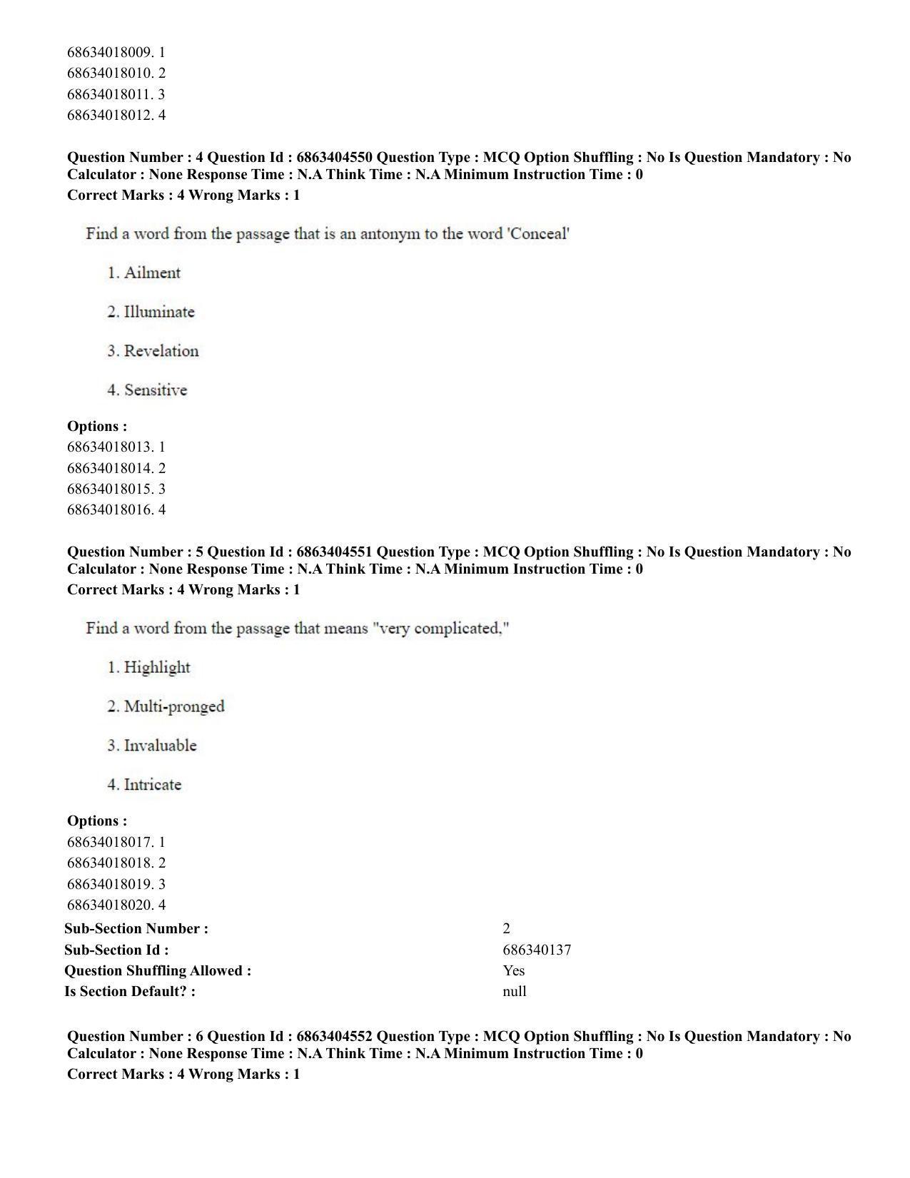 CUET PG 2023: SCQP20 – Medical Laboratory Technology (Eng.) - Shift 1 (5-06-2023) Question Paper - Page 6