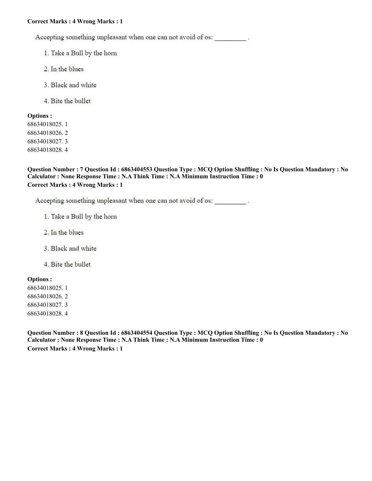 CUET PG 2023: SCQP20 – Medical Laboratory Technology (Eng.) - Shift 1 (5-06-2023) Question Paper - Page 8