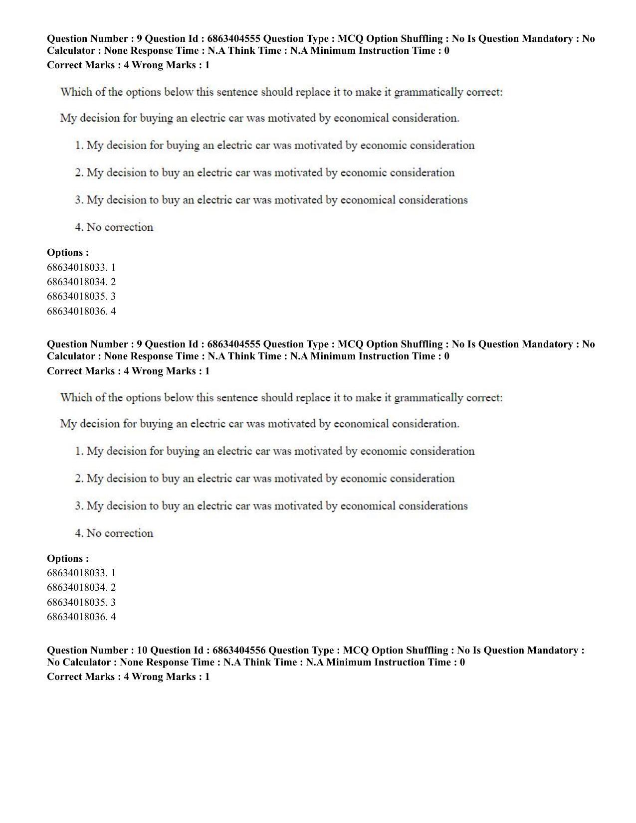 CUET PG 2023: SCQP20 – Medical Laboratory Technology (Eng.) - Shift 1 (5-06-2023) Question Paper - Page 10