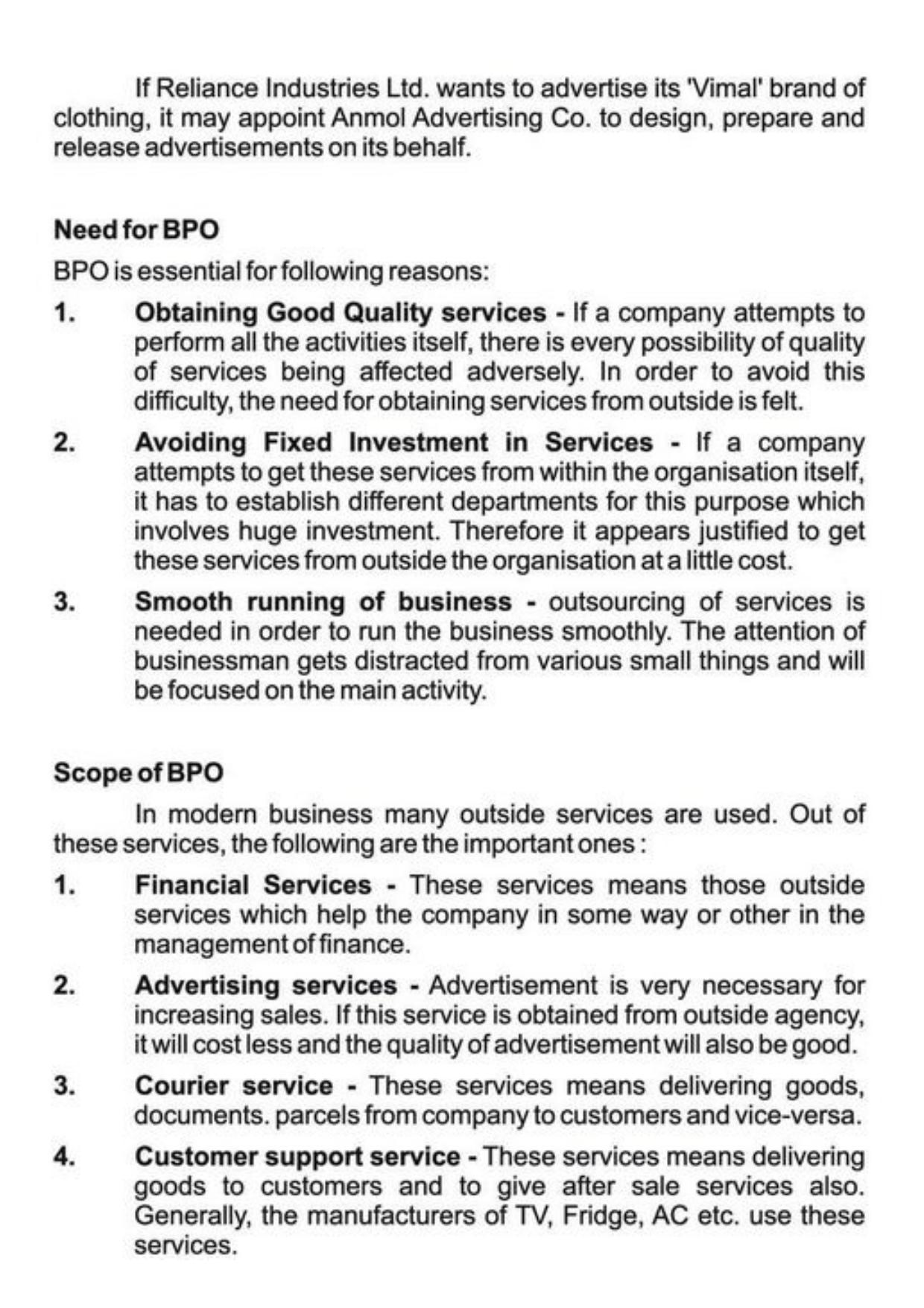 Class 11 Notes, Question & Practice Paper - Business Studies (Topic 5 : Emerging Modes of Business) - Page 10