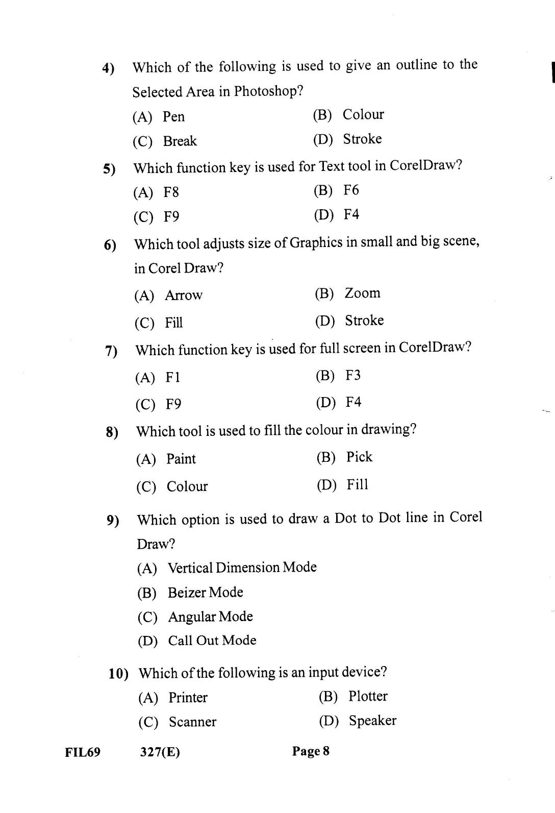 Gujarat Board Class 12th Question Paper 2022: Computer Application - Page 8