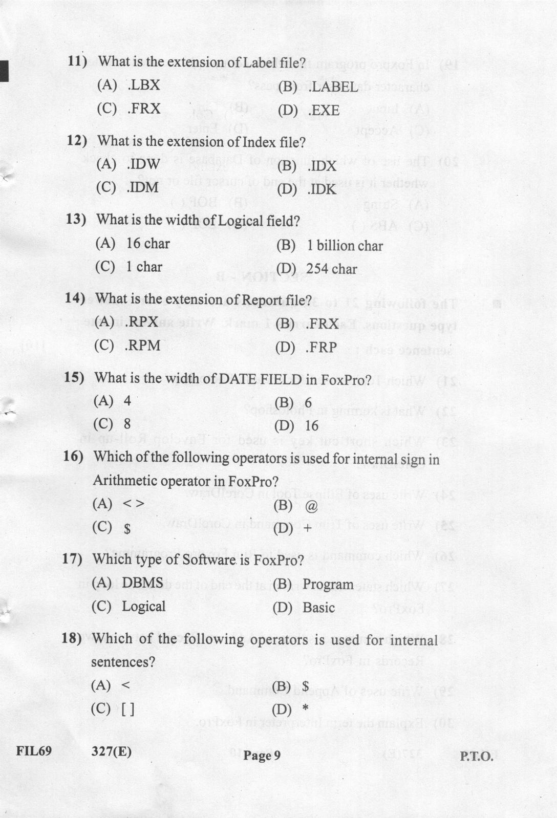 Gujarat Board Class 12th Question Paper 2022: Computer Application - Page 9