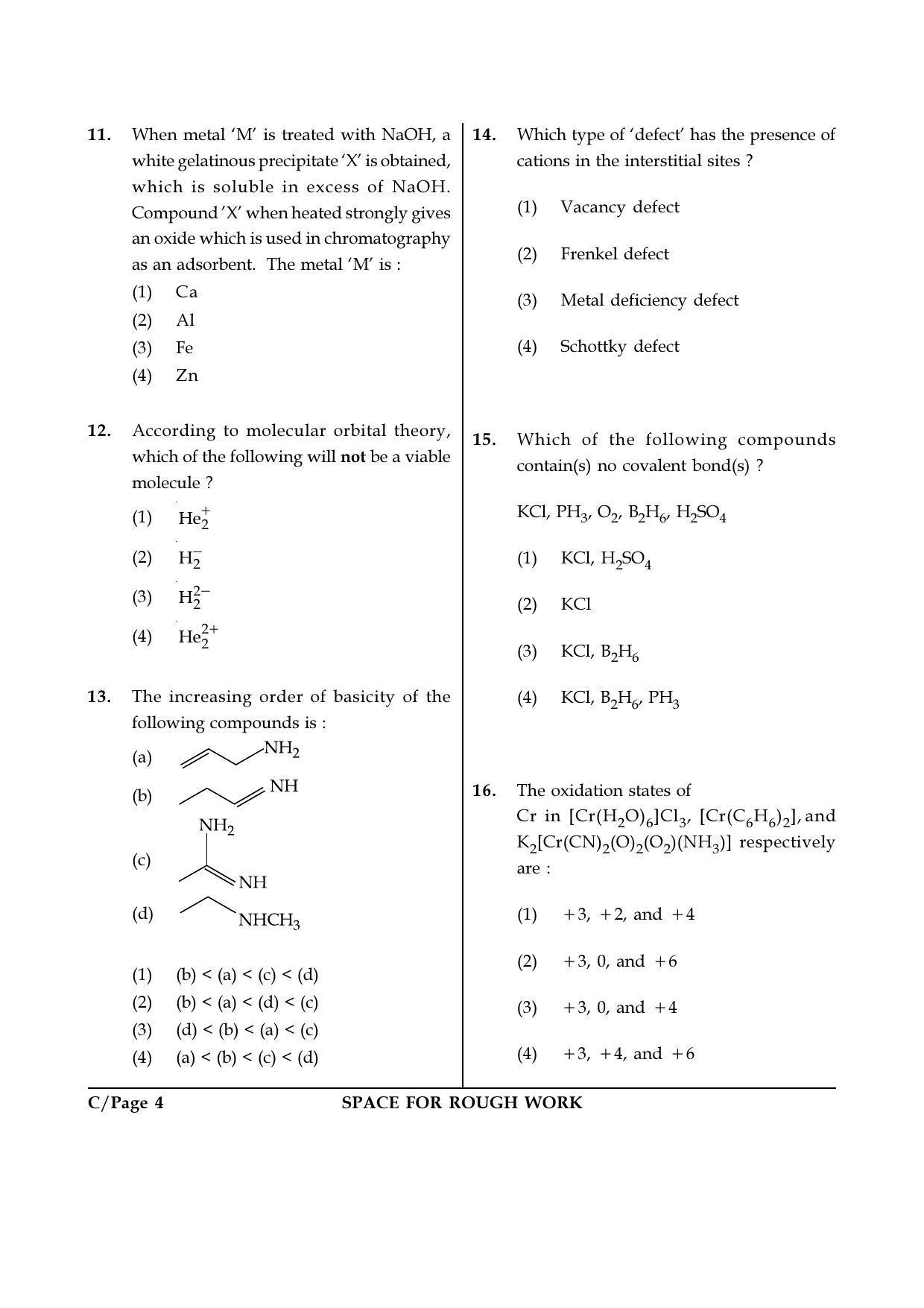 JEE Main 2018 Offline Question Paper: Set C - Page 4