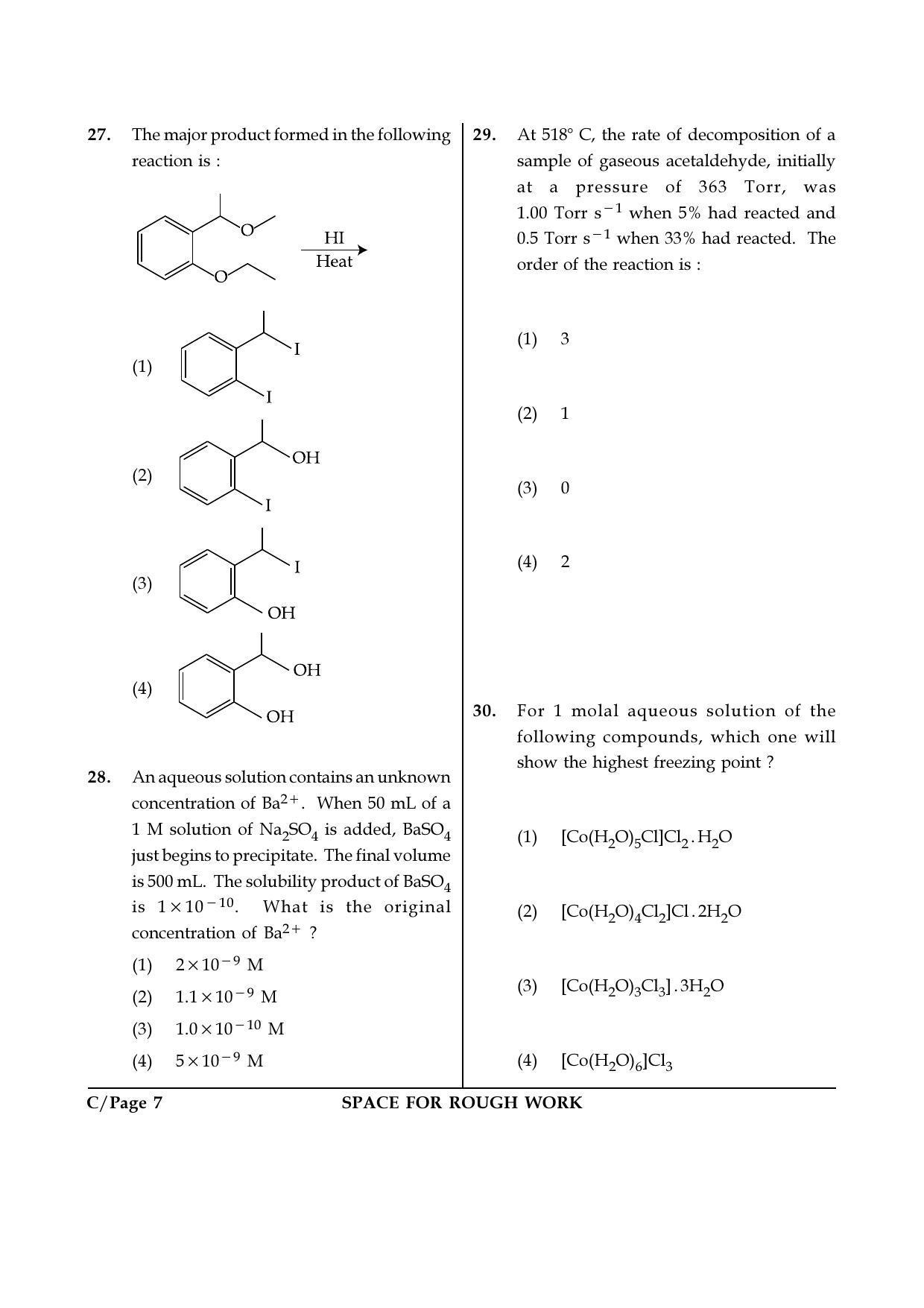 JEE Main 2018 Offline Question Paper: Set C - Page 7