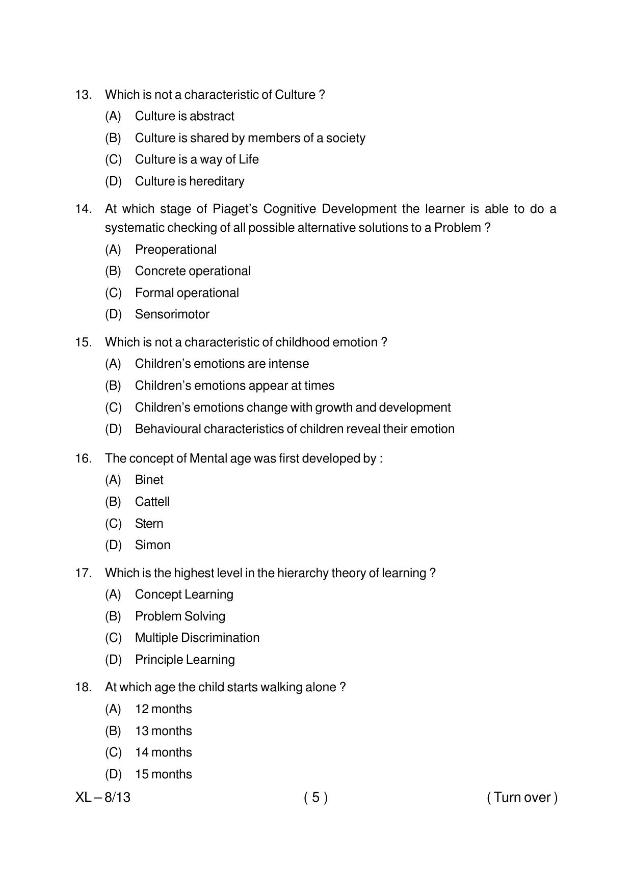 Odisha CPET EDUCATION 2020 Question Paper - Page 5