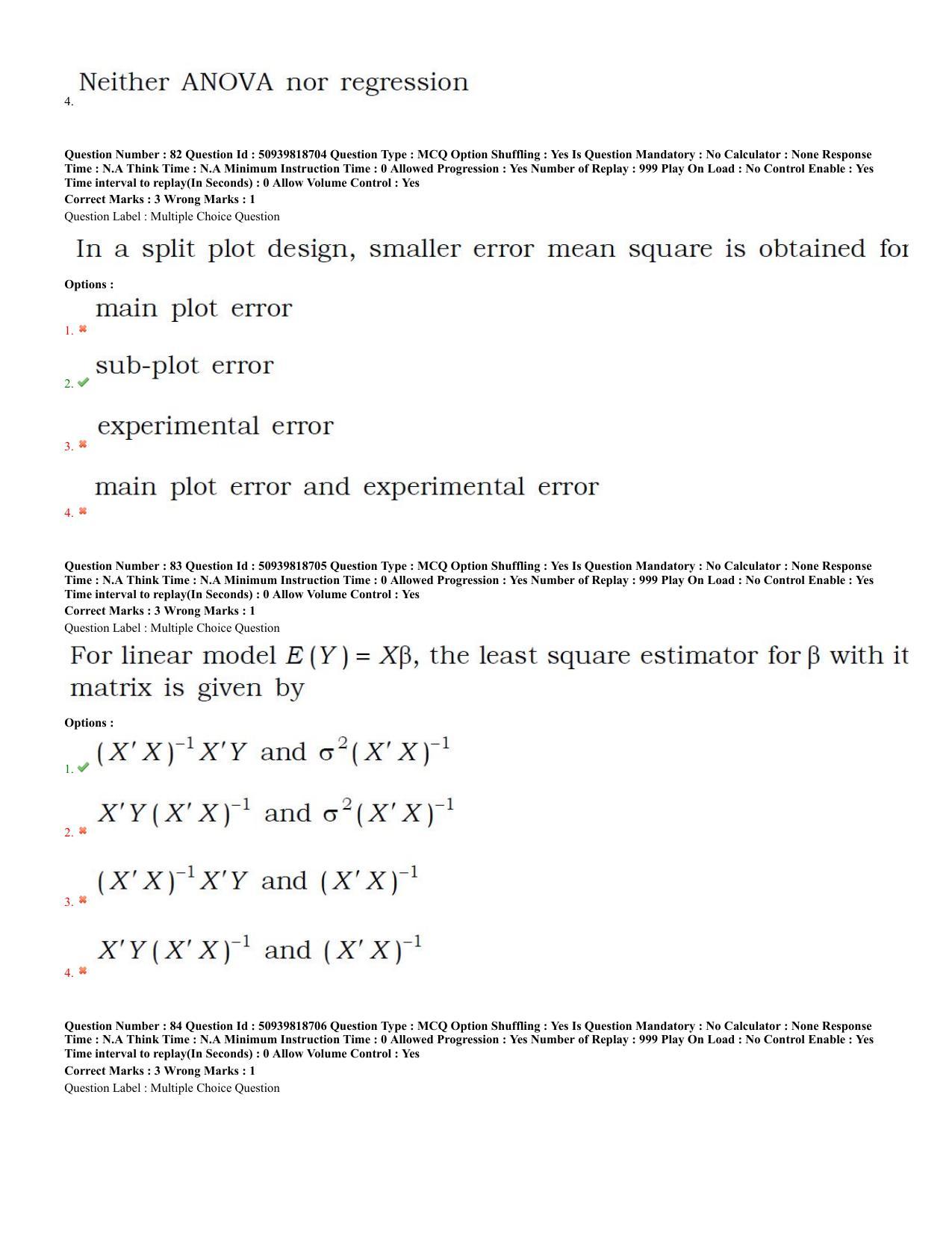 BHU RET Statistics 2020 Question Paper - Page 37