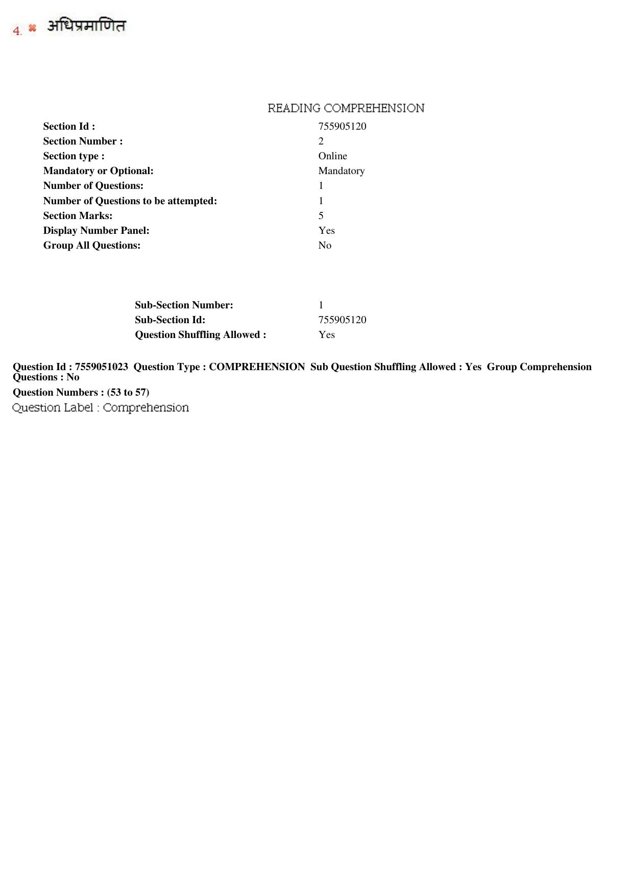 MP CPCT 16th June 2019 CPCT Question Paper Shift 1 - Page 36
