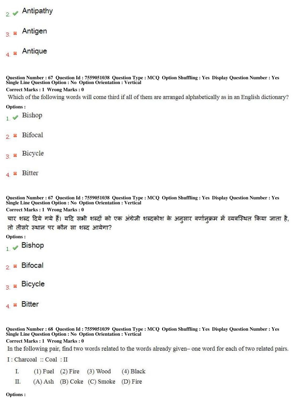 MP CPCT 16th June 2019 CPCT Question Paper Shift 1 - Page 50