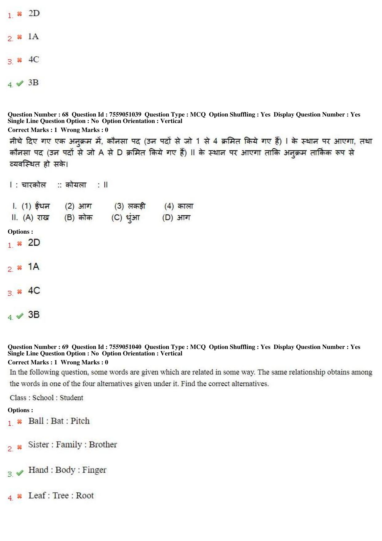 MP CPCT 16th June 2019 CPCT Question Paper Shift 1 - Page 51