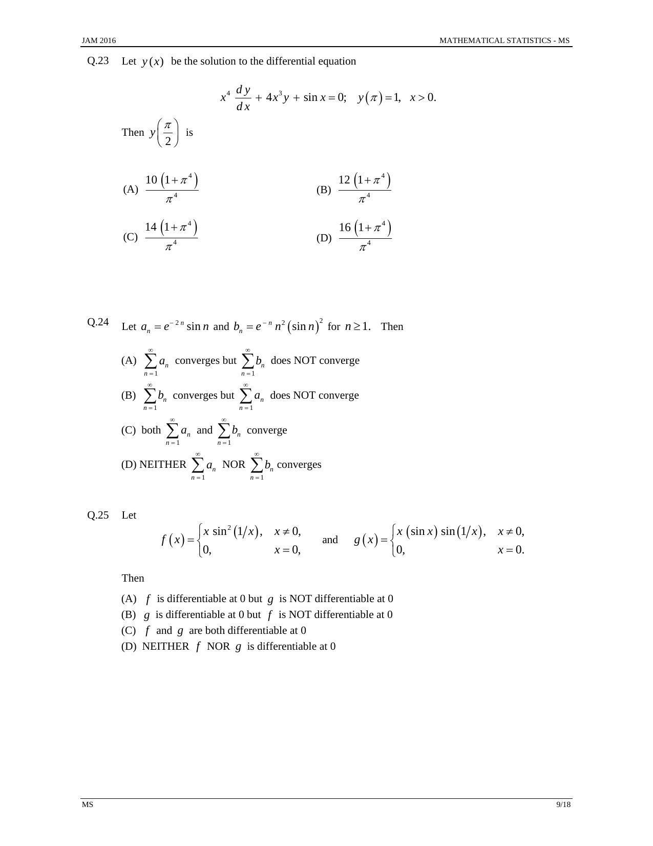 JAM 2016: MS Question Paper - Page 8