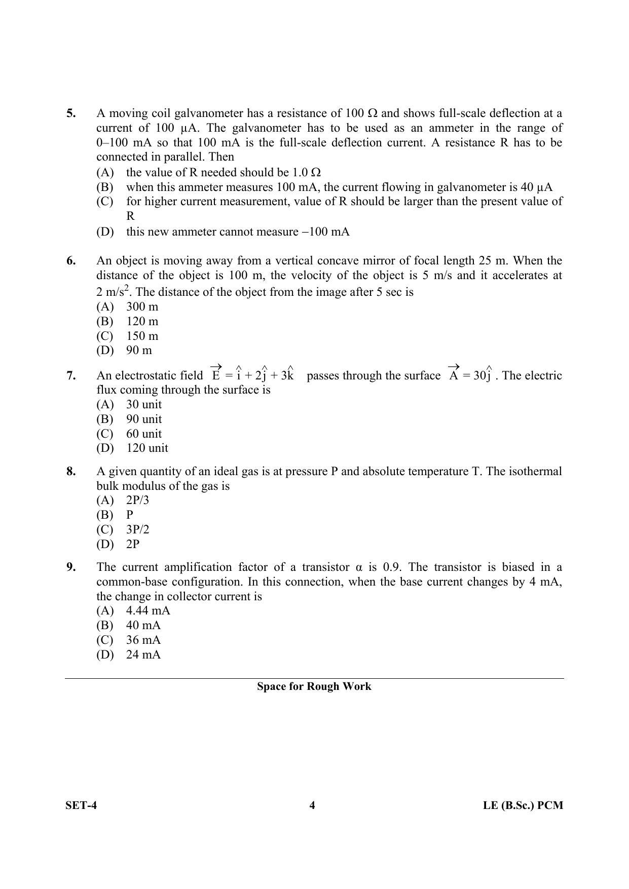 OJEE 2013 LE B.Sc PCM Set 4 Question Paper - Page 3
