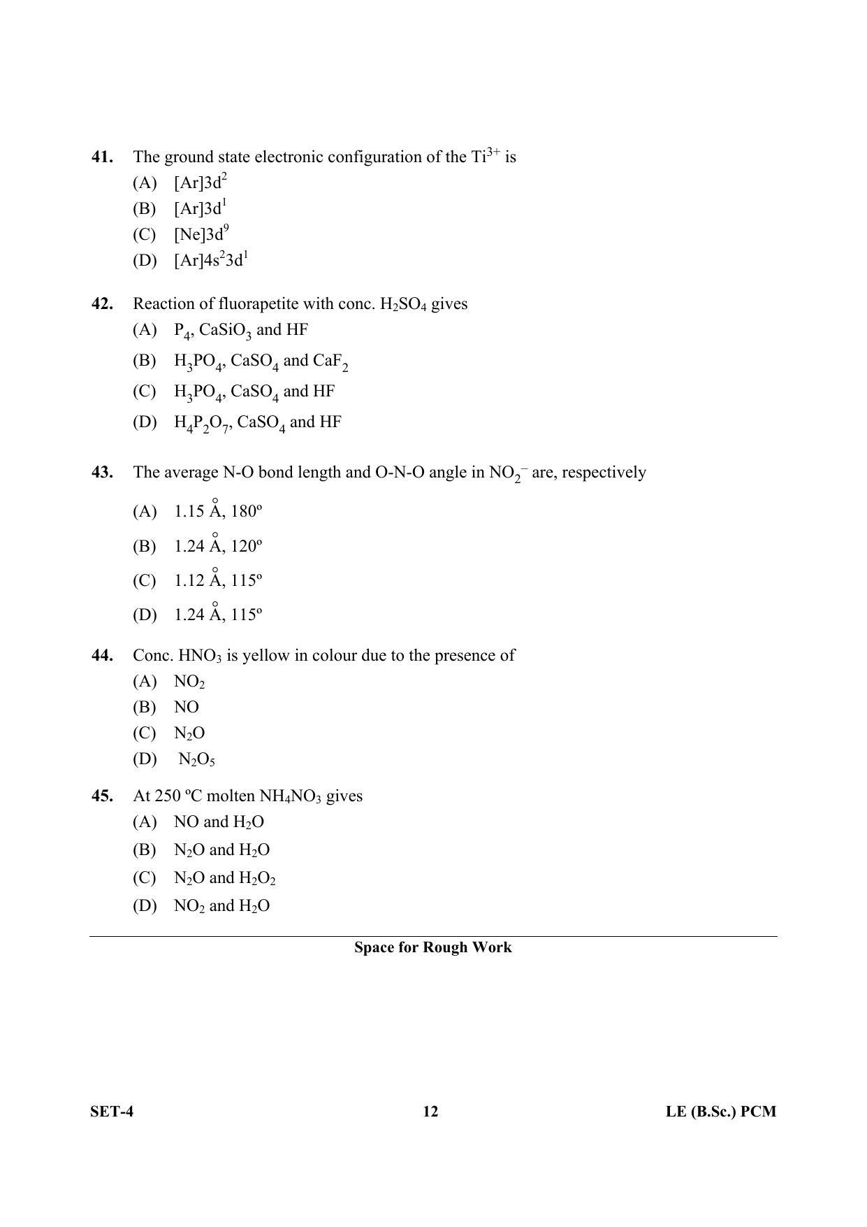OJEE 2013 LE B.Sc PCM Set 4 Question Paper - Page 11