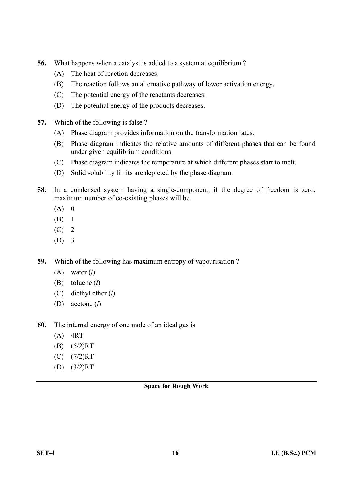 OJEE 2013 LE B.Sc PCM Set 4 Question Paper - Page 15