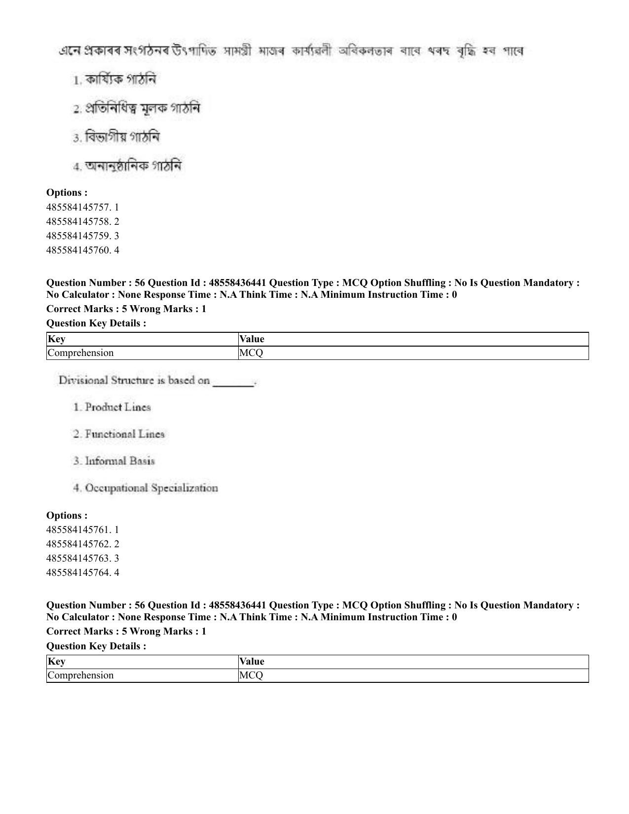 CUET 2023 English Assamese Shift 3 Question Papers - Page 68