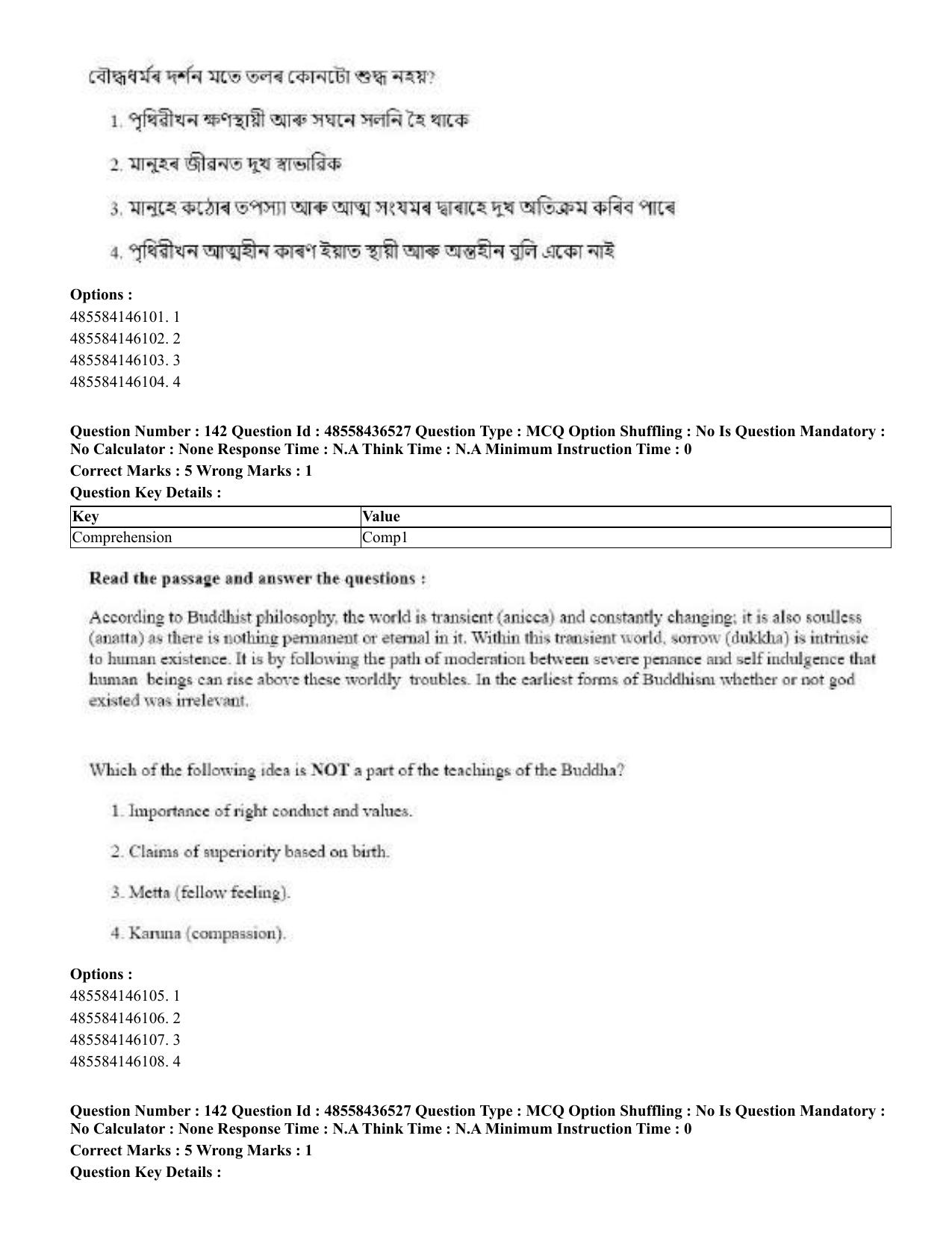 CUET 2023 English Assamese Shift 3 Question Papers - Page 168